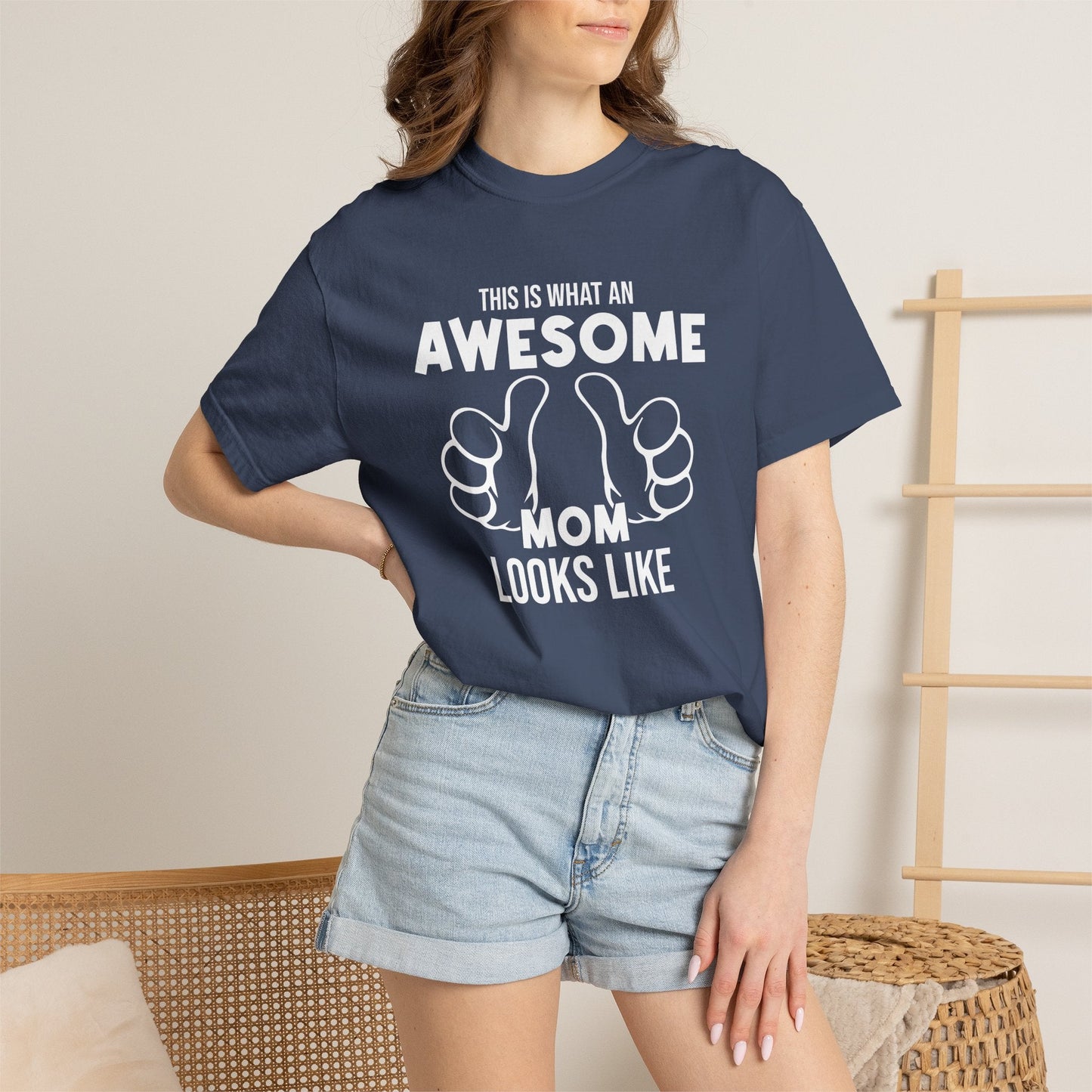 Mom T-shirt Mother's Day Mama Tee Unisex Comfort Colors Garment-Dyed Cotton h25
