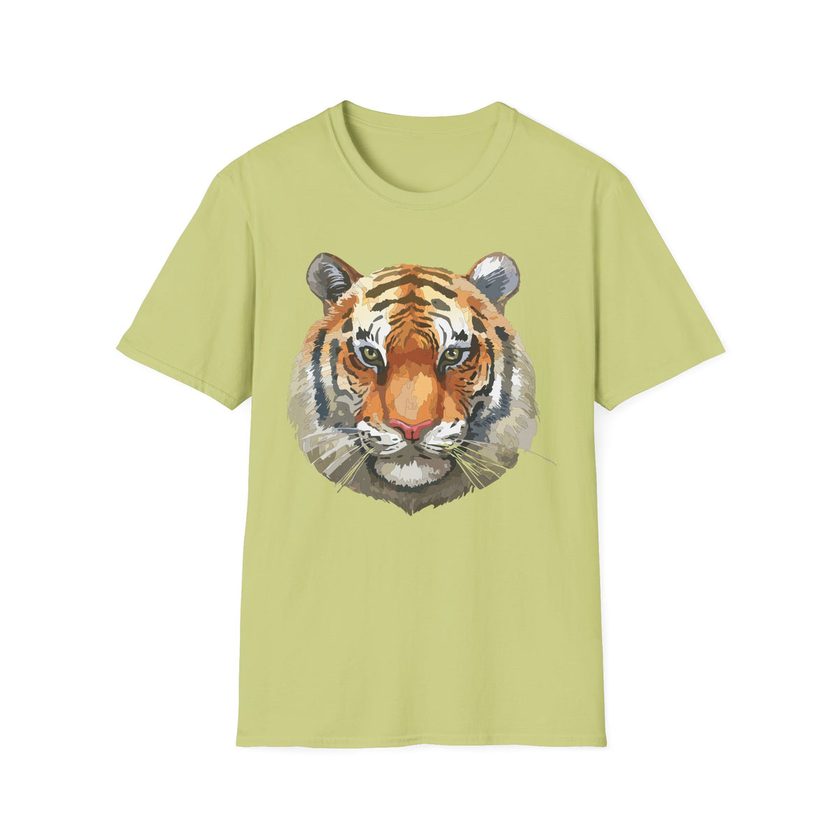 Watercolor Tiger Face T-Shirt | Wildlife Illustration, Animal Print