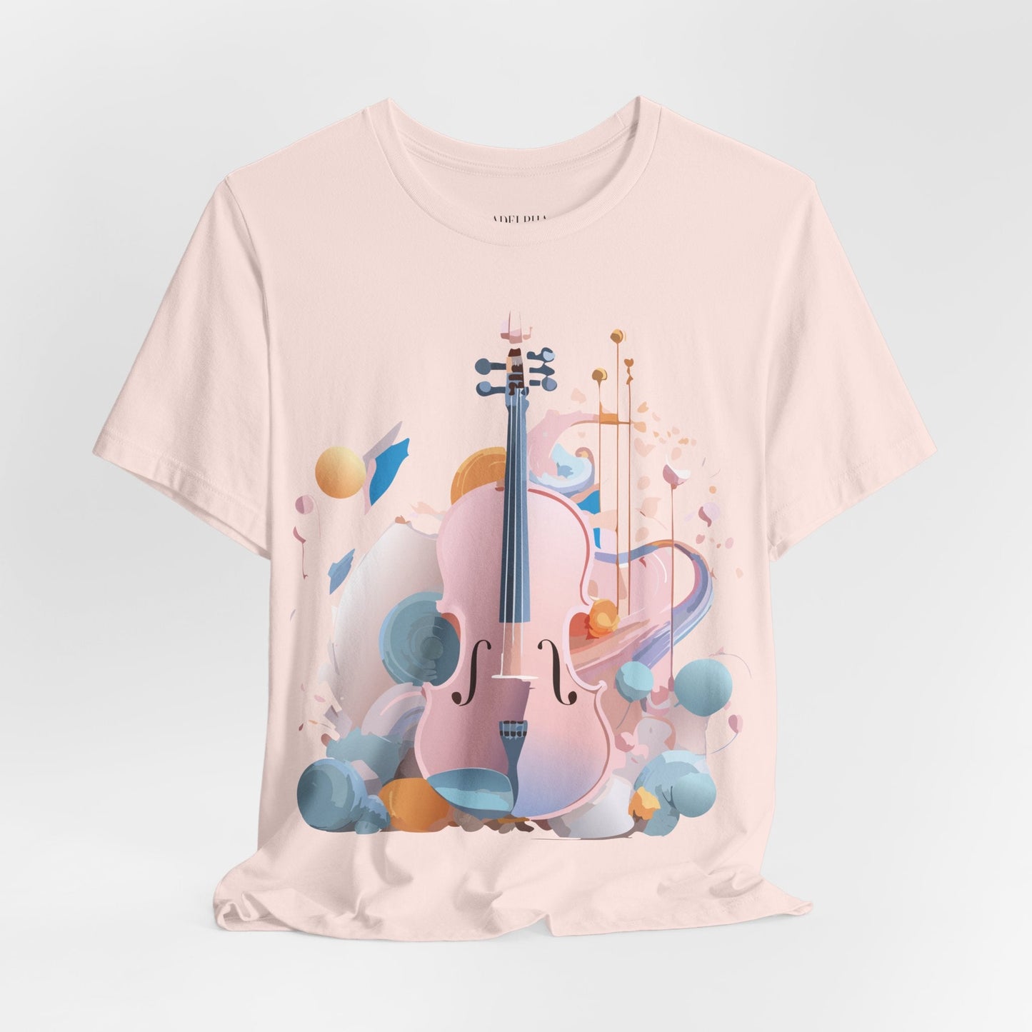 Music Graphic Unisex 100 Cotton Vintage Art with Musical Elements Tee 16