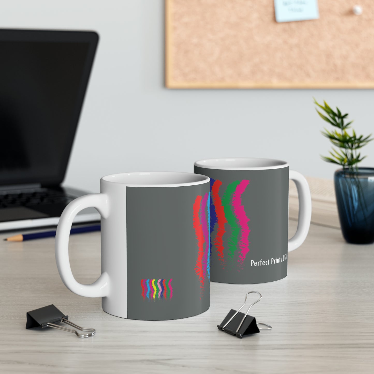 Coffee & Tea Mug with Stripes print