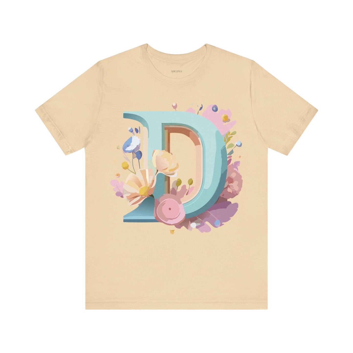 Letter D Shirt Graphic Tee Unisex Vintage Inspired Art Design Adelpha Premium Collection