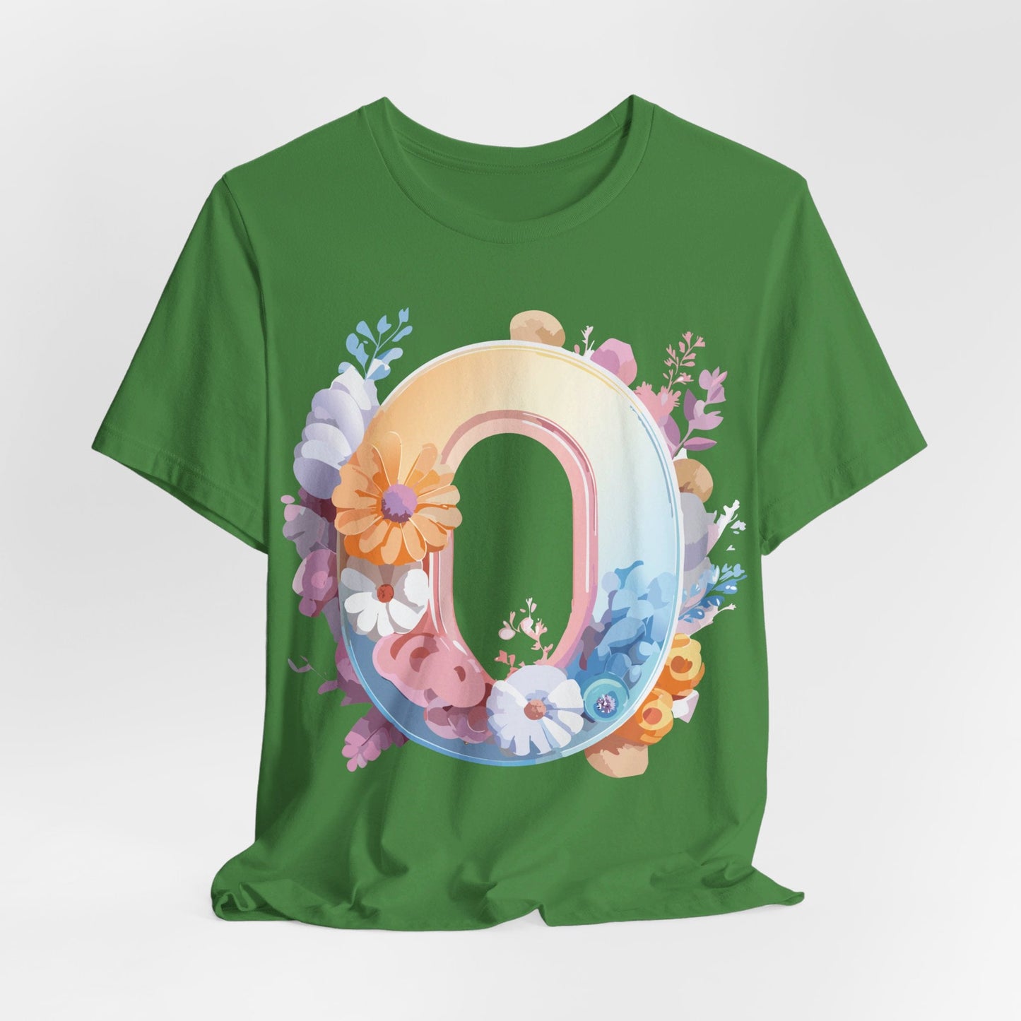 Letter O Shirt Unisex Graphic Tee Vintage Inspired Artwork By Adelpha Premium Short Sleeve