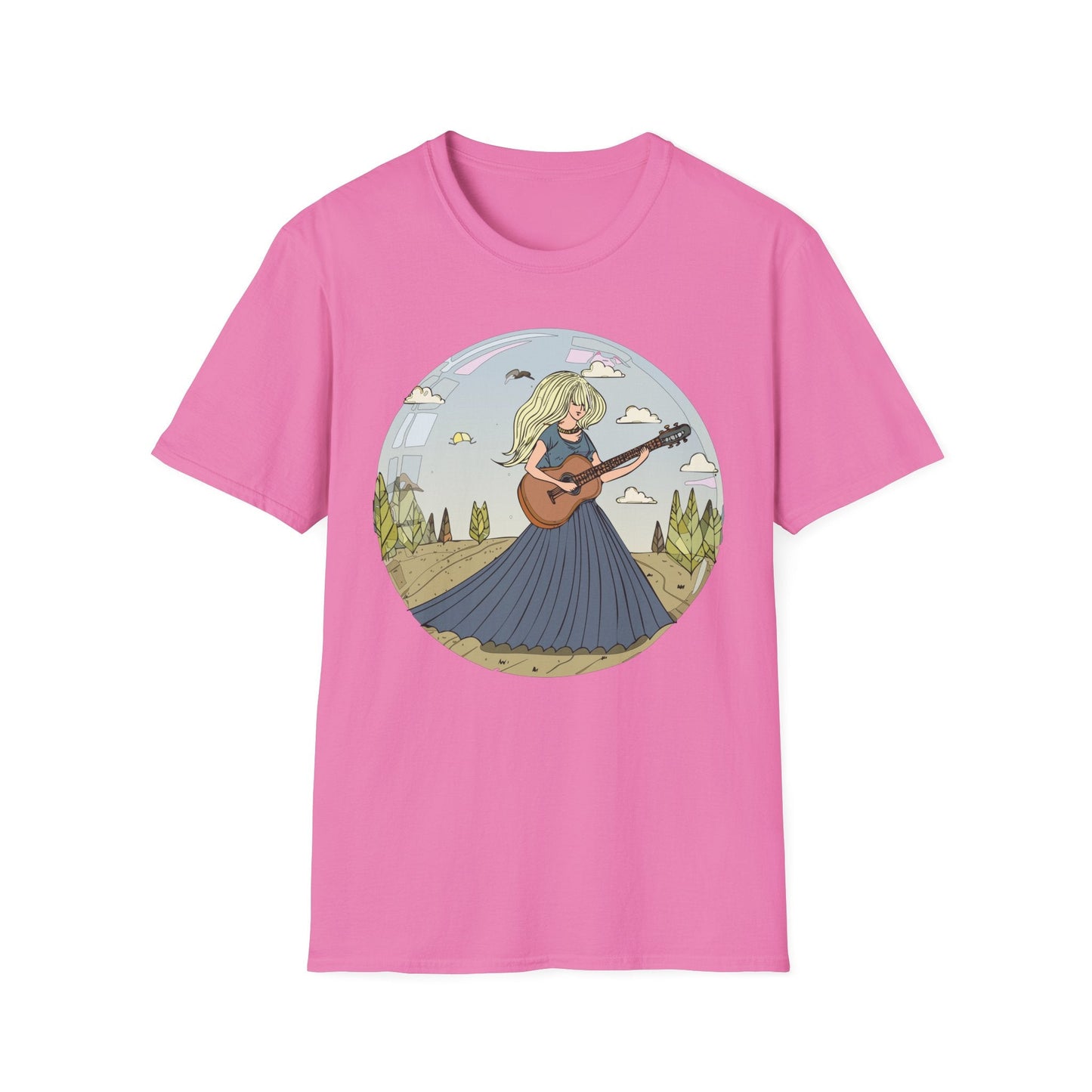 Womens Graphic T Shirt Art Design Tee Softstyle Cotton Ring-Spun Unisex Short Sleeve
