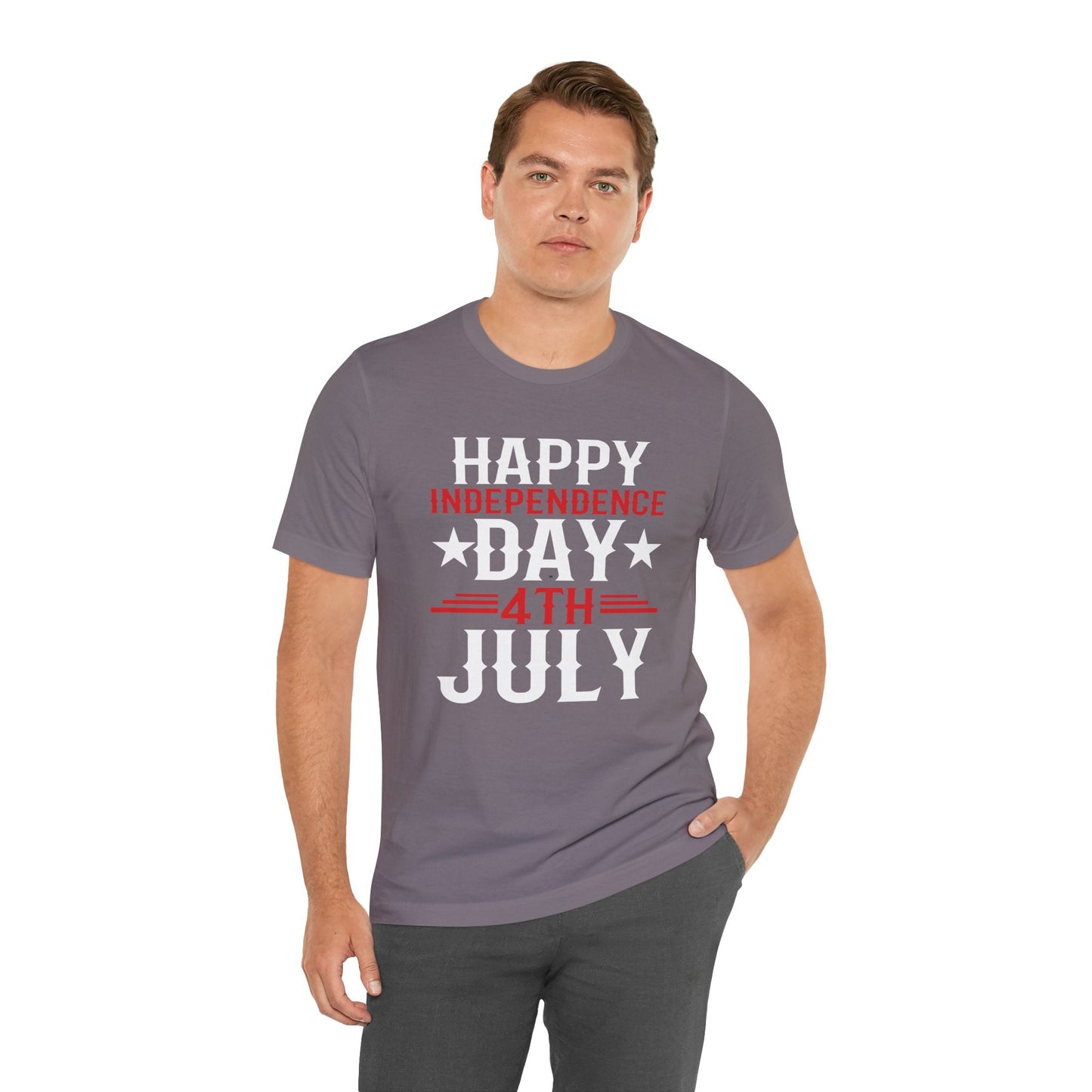Happy Independence Day Graphic Unisex Cotton T-Shirt 016