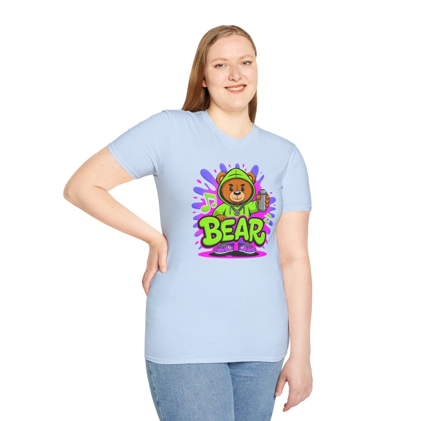 Cartoon Animation Shirt For Unisex Cotton Gildan Softstyle Tee With Funny Animals