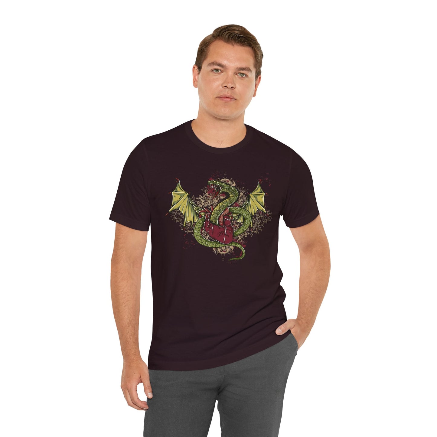 Dragon Illustration Graphic Unisex Cotton T-Shirt r29