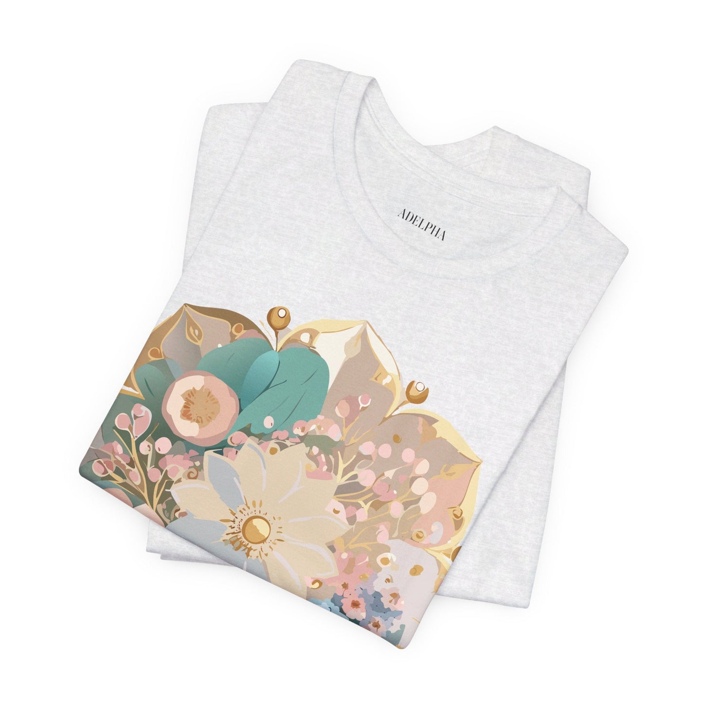Mandala Shirt Graphic Tee Unisex Jersey Short Sleeve Adelpha Art Design Vintage Inspired Artwork
