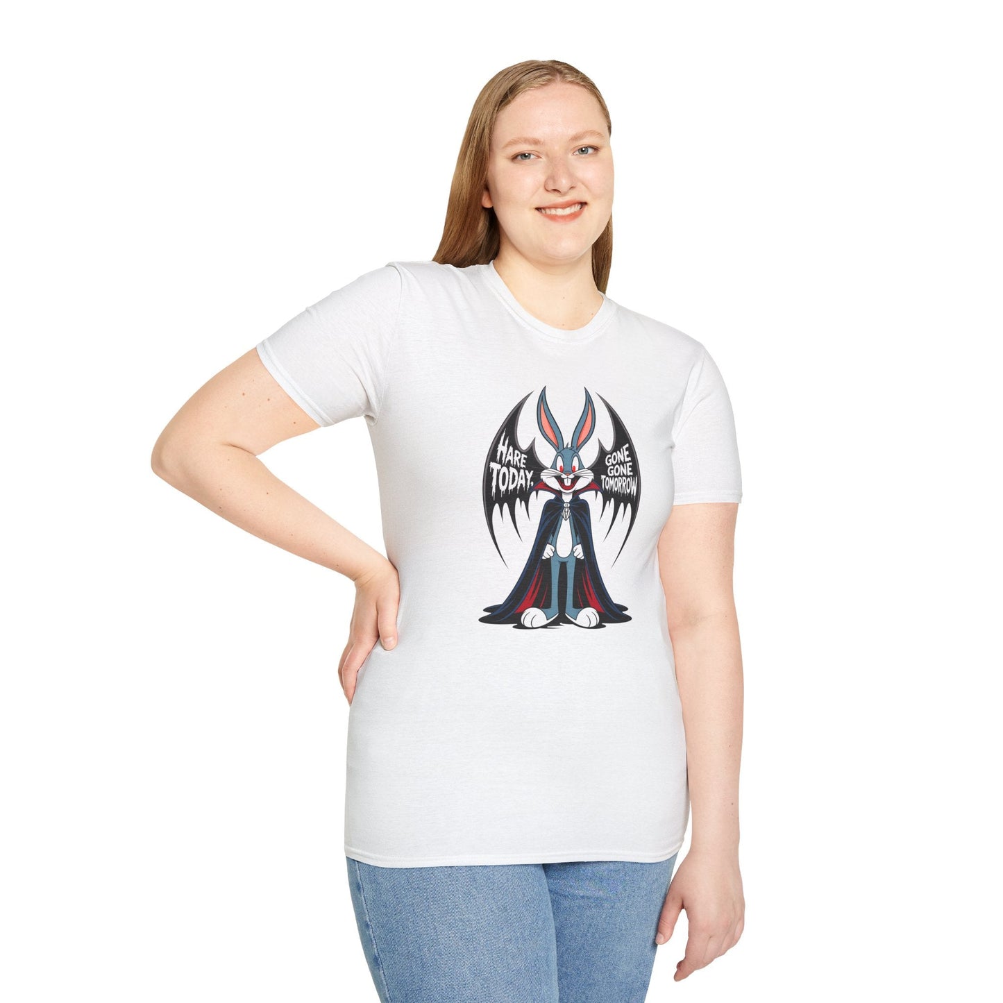 Bugs Bunny T Shirt Cartoon Art Design Unisex Gildan Softstyle 100 Percent Ring Spun Cotton