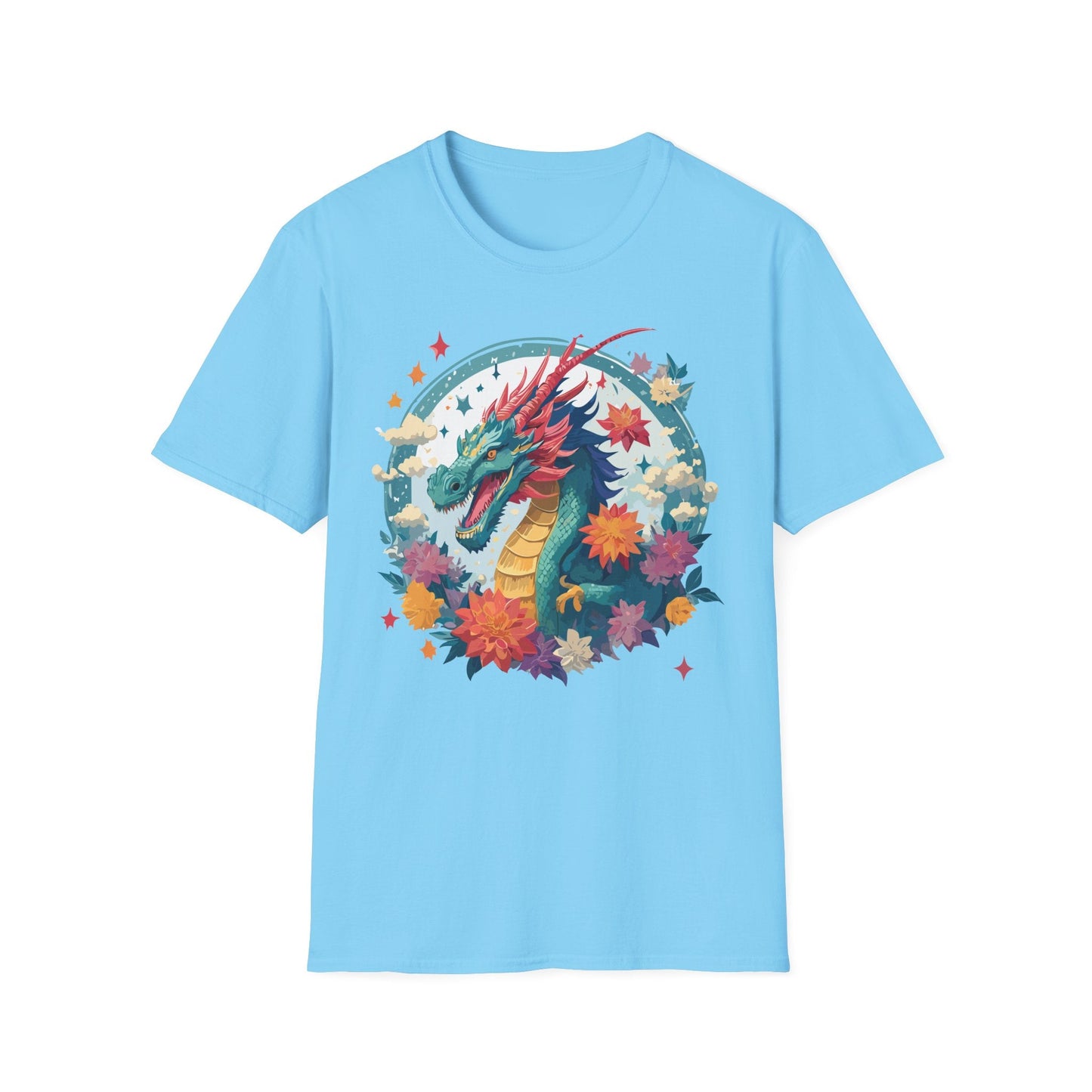 Dragon Graphic Unisex 100 Cotton Tee with Animal Artwork Design 3