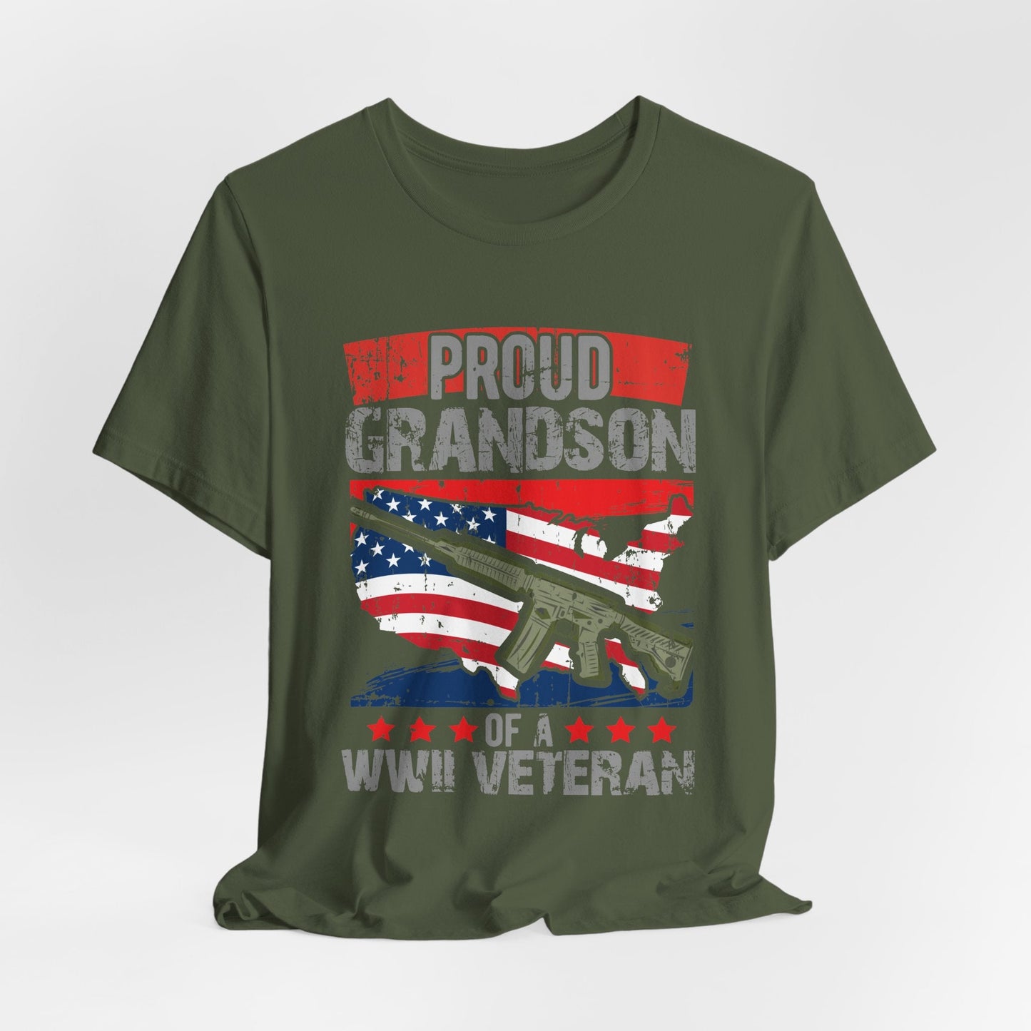 Army Veteran Patriotic Graphic Design Unisex Cotton T-Shirt v16