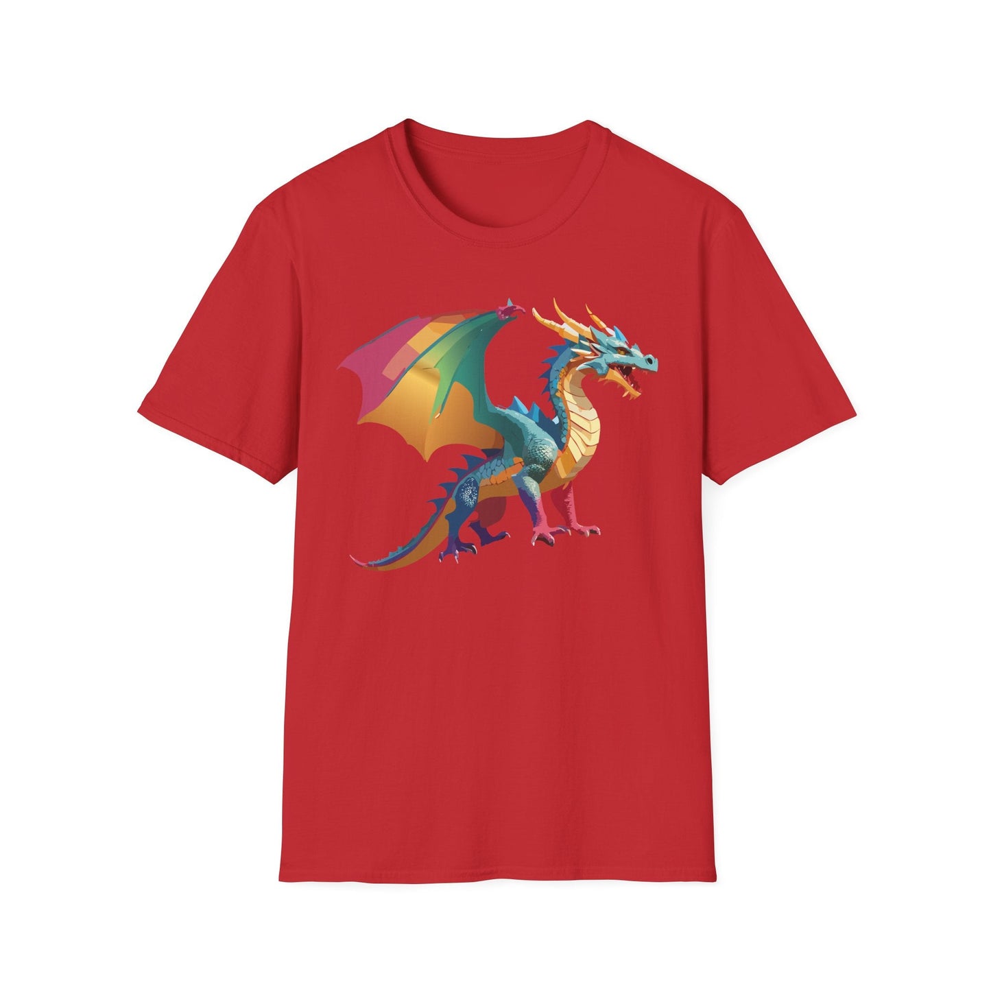 Dragon T Shirt Unisex Dragon Shirt Animal Design Tee Softstyle 100 Percent Ring Spun Cotton