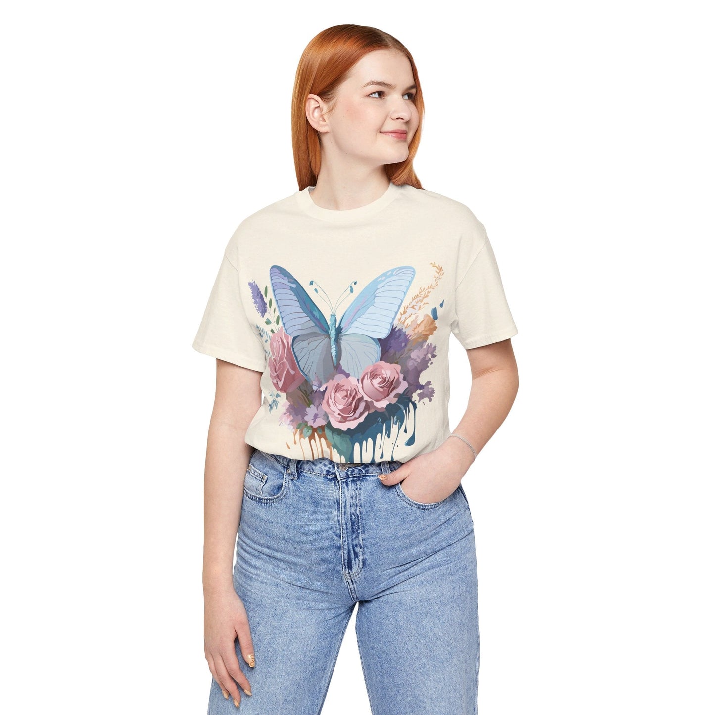 Butterfly Graphic Tee Unisex Jersey Shirt Adelpha Vintage Art Design