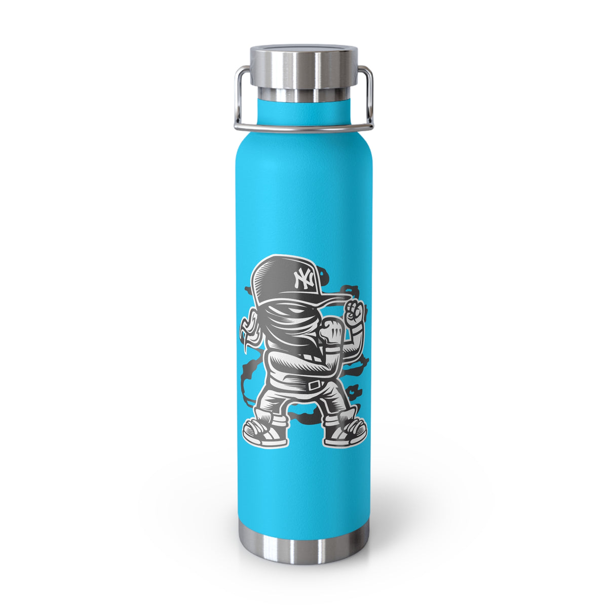 22oz Copper Insulated Water Bottle with Cartoon Design - CV20