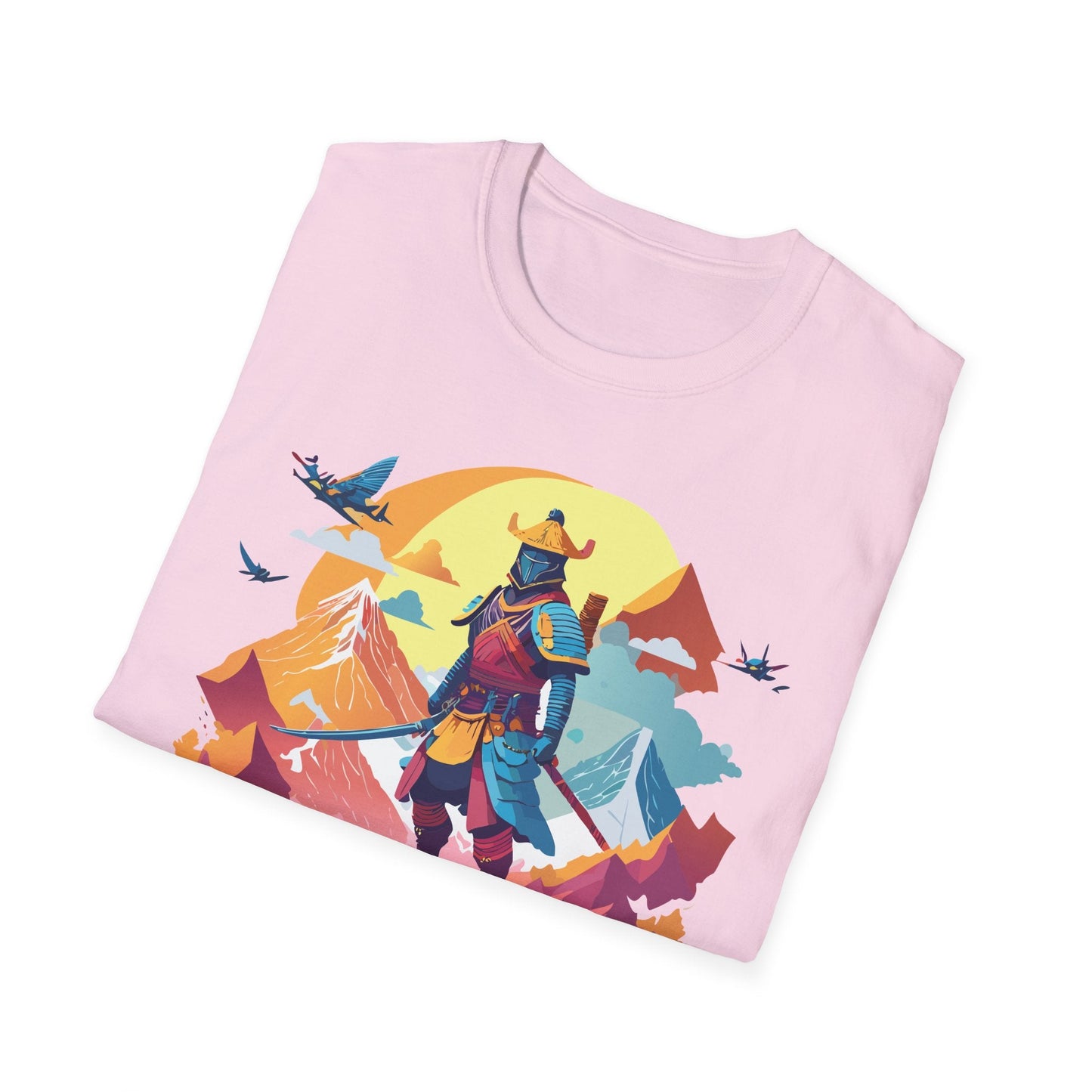 Samurai Shirt Unisex Gildan Softstyle 64000 Tee 100 Percent Ring Spun Cotton Comfortable Everyday