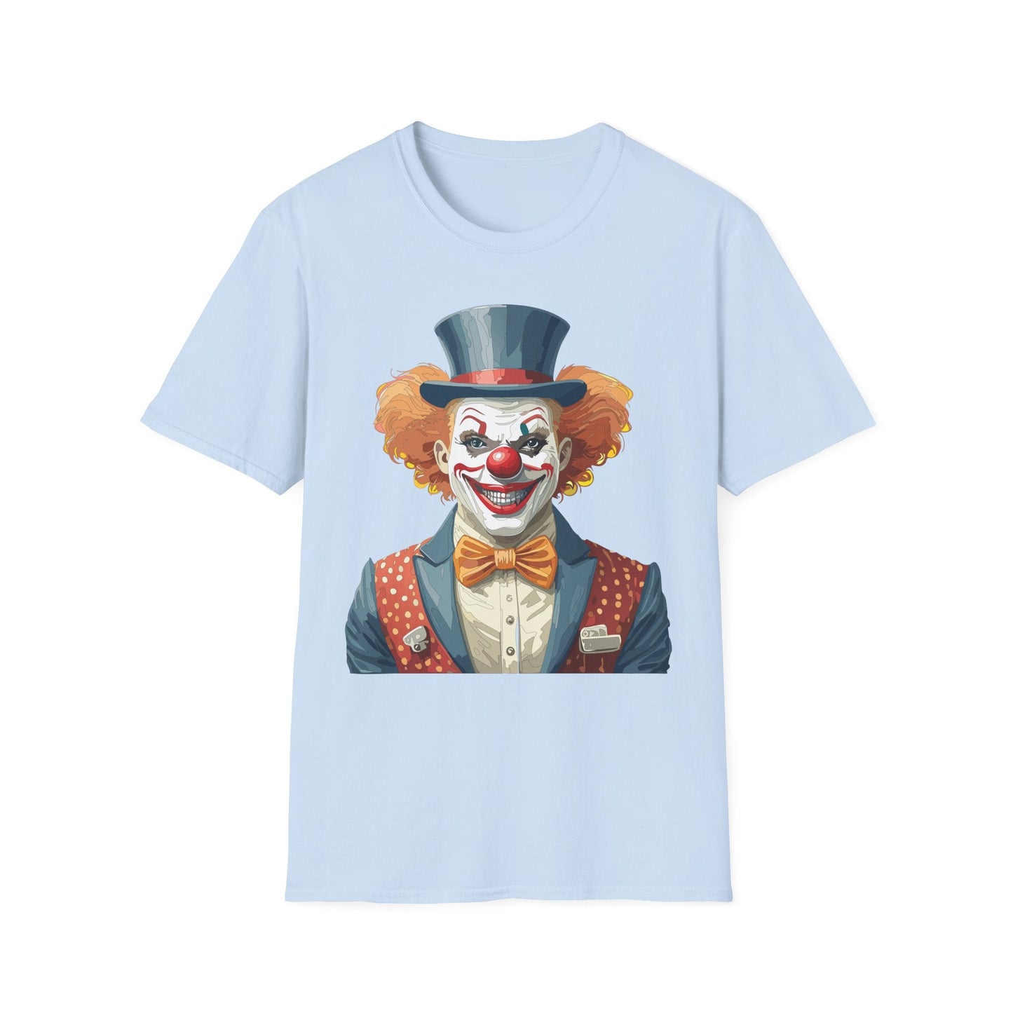 Clown Shirt, T Shirt with Clown, Funny Man Shirt, Tee Shirt with Funny Man, Circus Shirt, Shirt with Circus, Scary Man Shirt, Shirt with Scary Man
