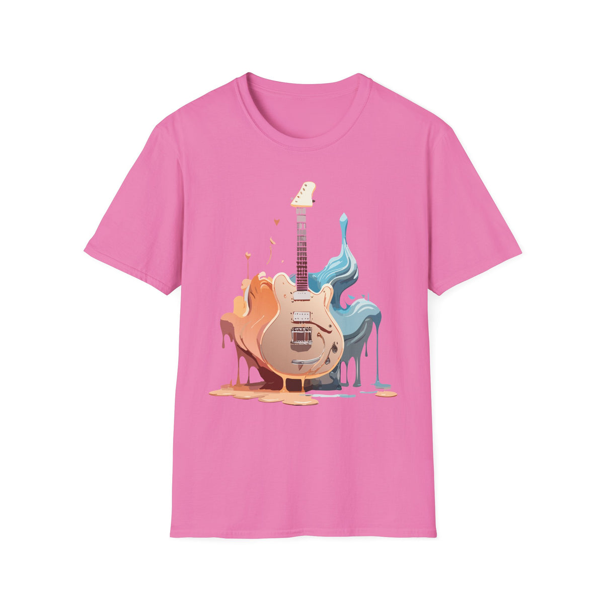 Liquid Paint Electric Guitar T-Shirt | Music Art, Colorful Guitar Tee