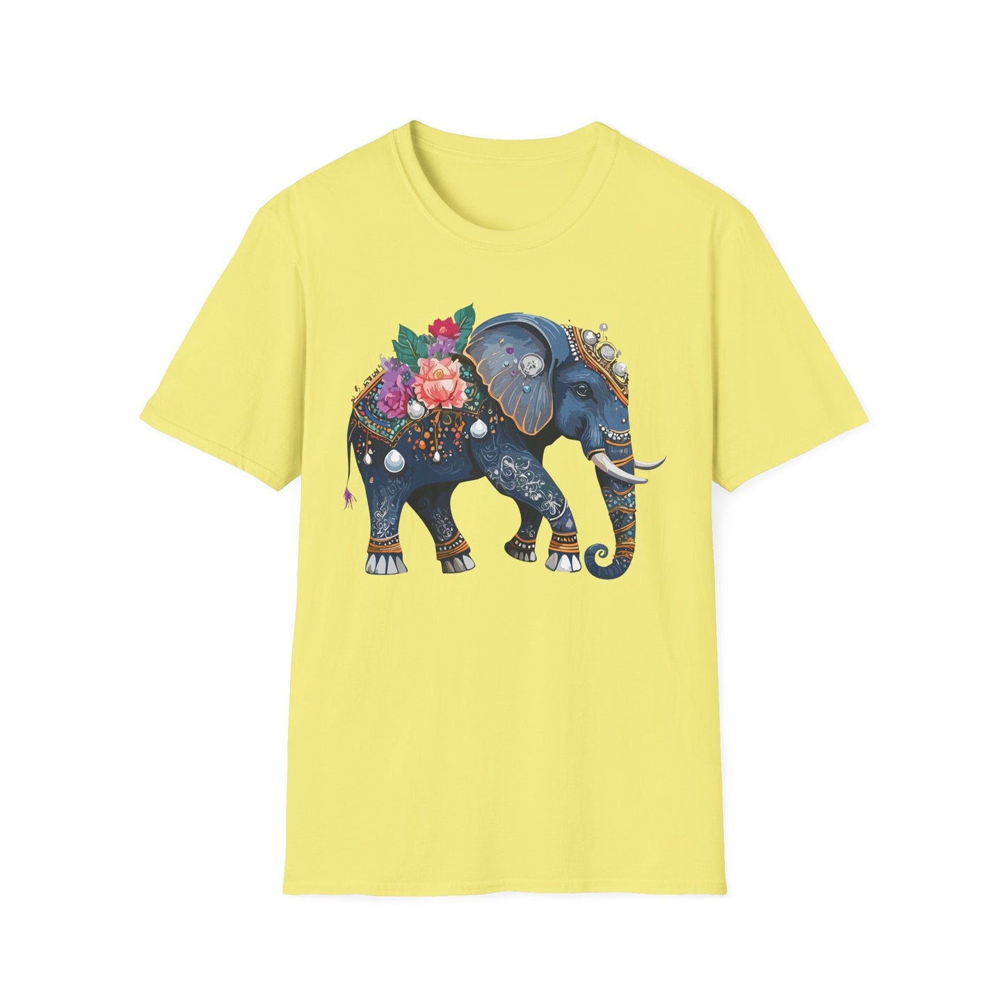 Elephant T Shirt Unisex Softstyle Tee Gildan 64000 100 Percent Cotton Comfort Everyday