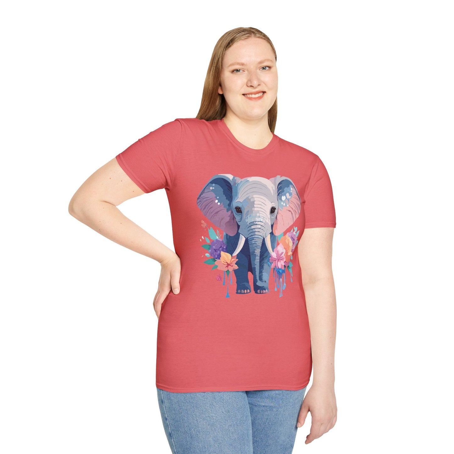 Elephant Graphic T Shirt Unisex Softstyle 64000 Cotton Animals T Shirt For Adults Premium