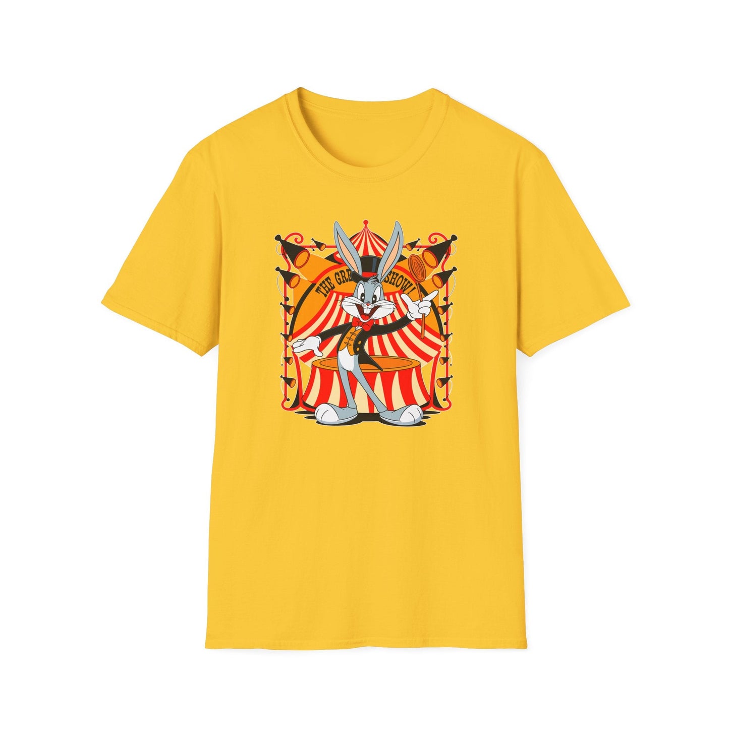 Bugs Bunny Unisex Shirt Gildan Softstyle Tee Cartoon Graphic Design 100 Percent Cotton
