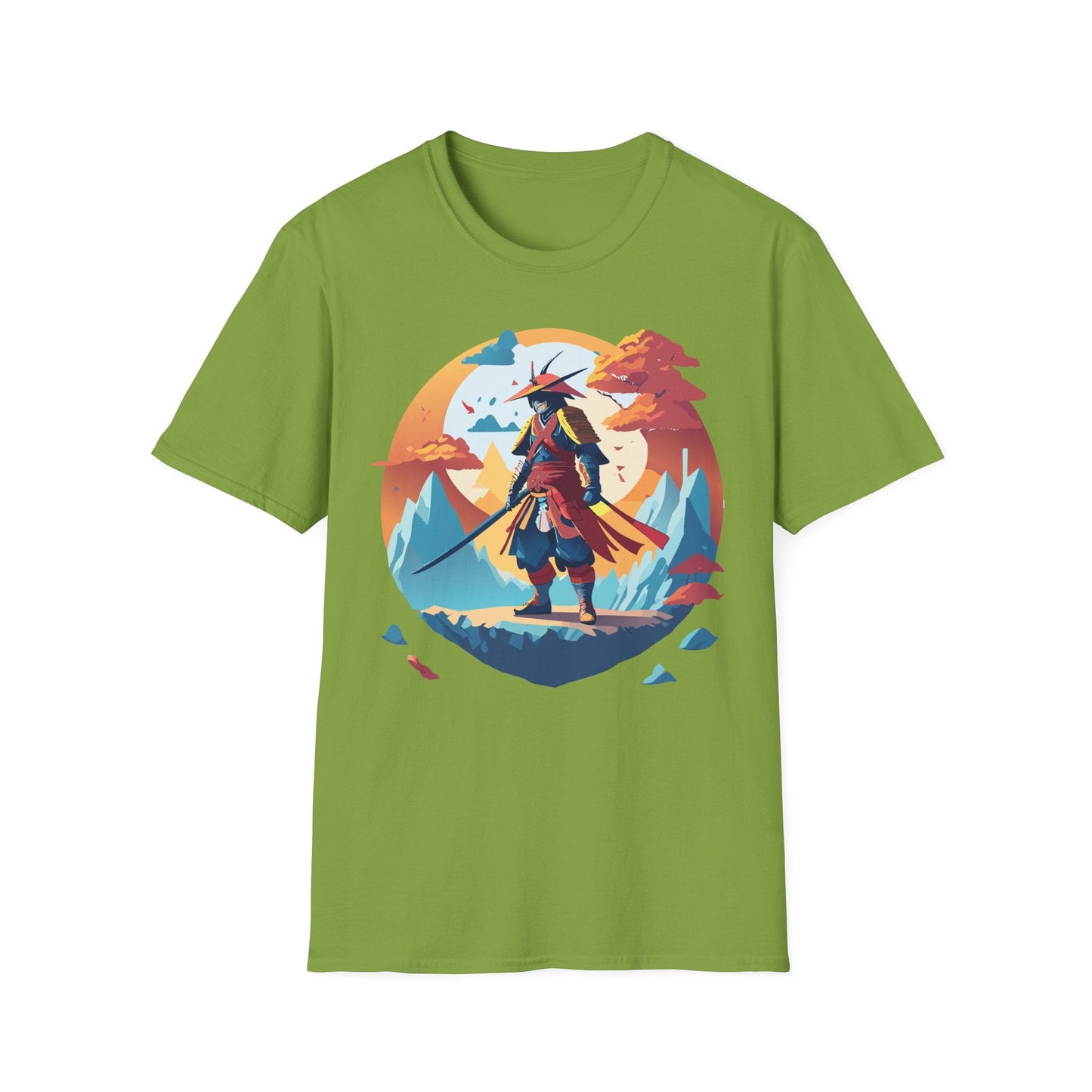 Samurai Shirt Unisex Tee Gildan Softstyle 64000 100 Percent Ring Spun Cotton Lightweight