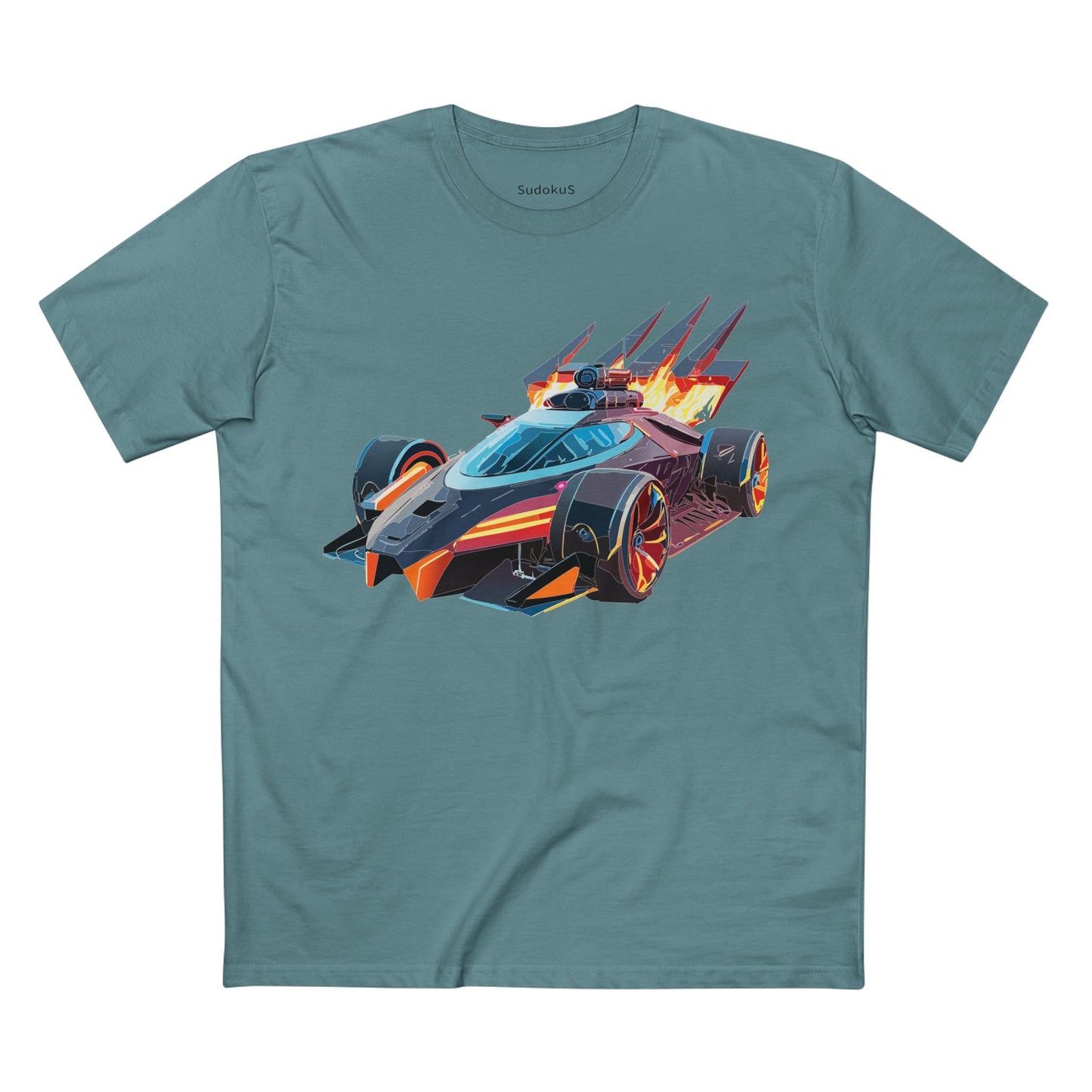 Car Graphic Unisex 100 Cotton Staple Tee 4