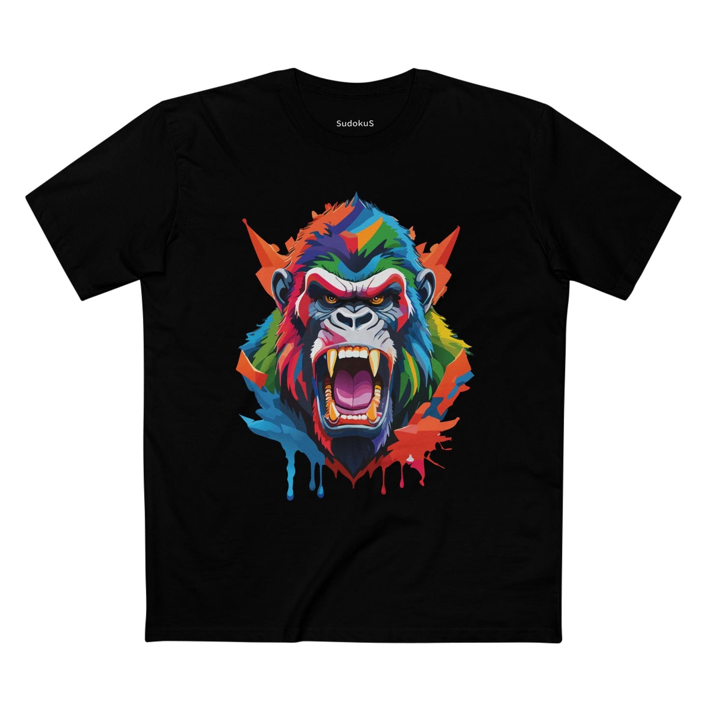 Gorilla Graphic Unisex 100 Cotton Staple Tee with Animal Design Artwork 9