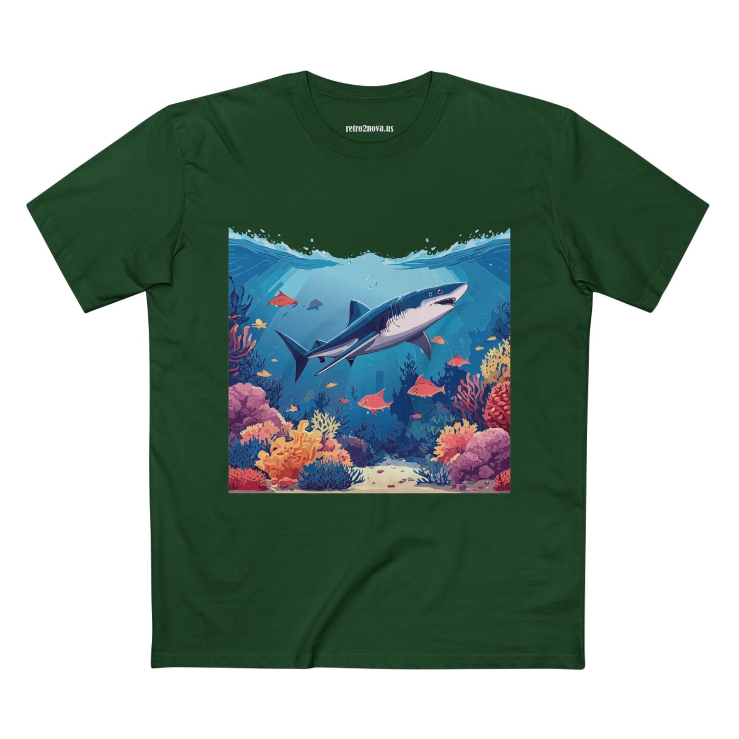 Ocean Pacific Unisex Premium Cotton Tee With Original Art Design From Retro2Nova Art Collection