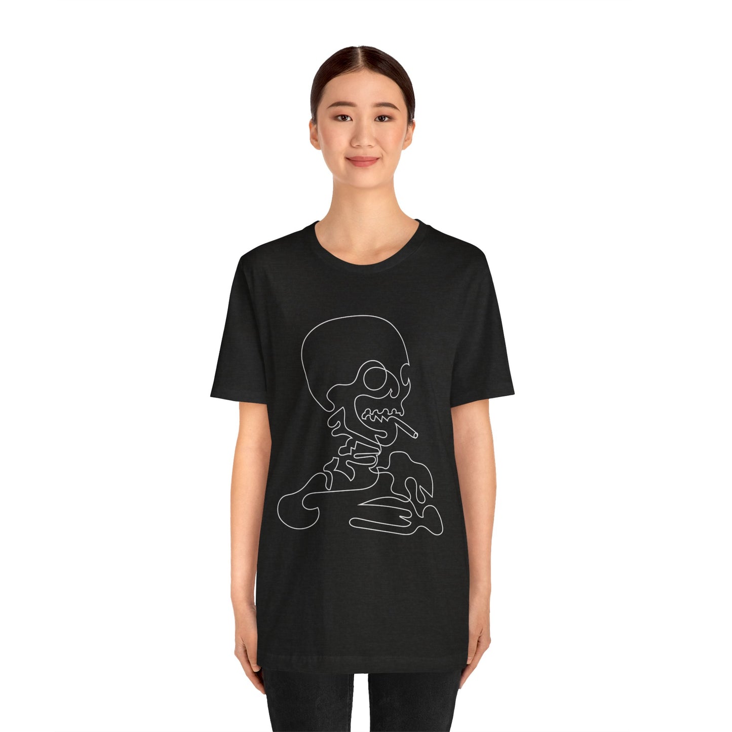 Unisex Cotton Tee Shirt with Skull