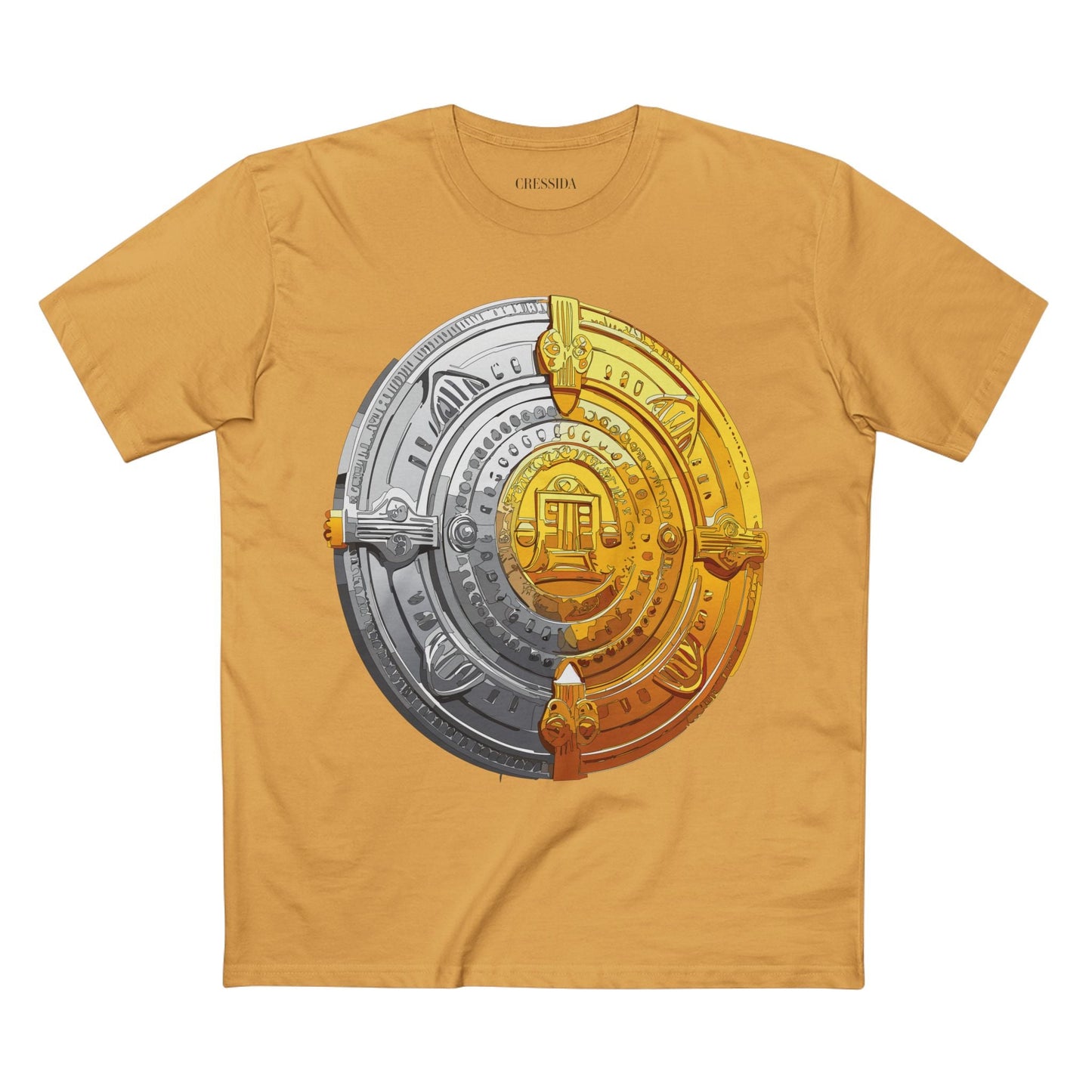 Antique Gold Coin Graphic Design T-Shirt Unisex 100 Cotton With Golden Print Artwork Tee 15