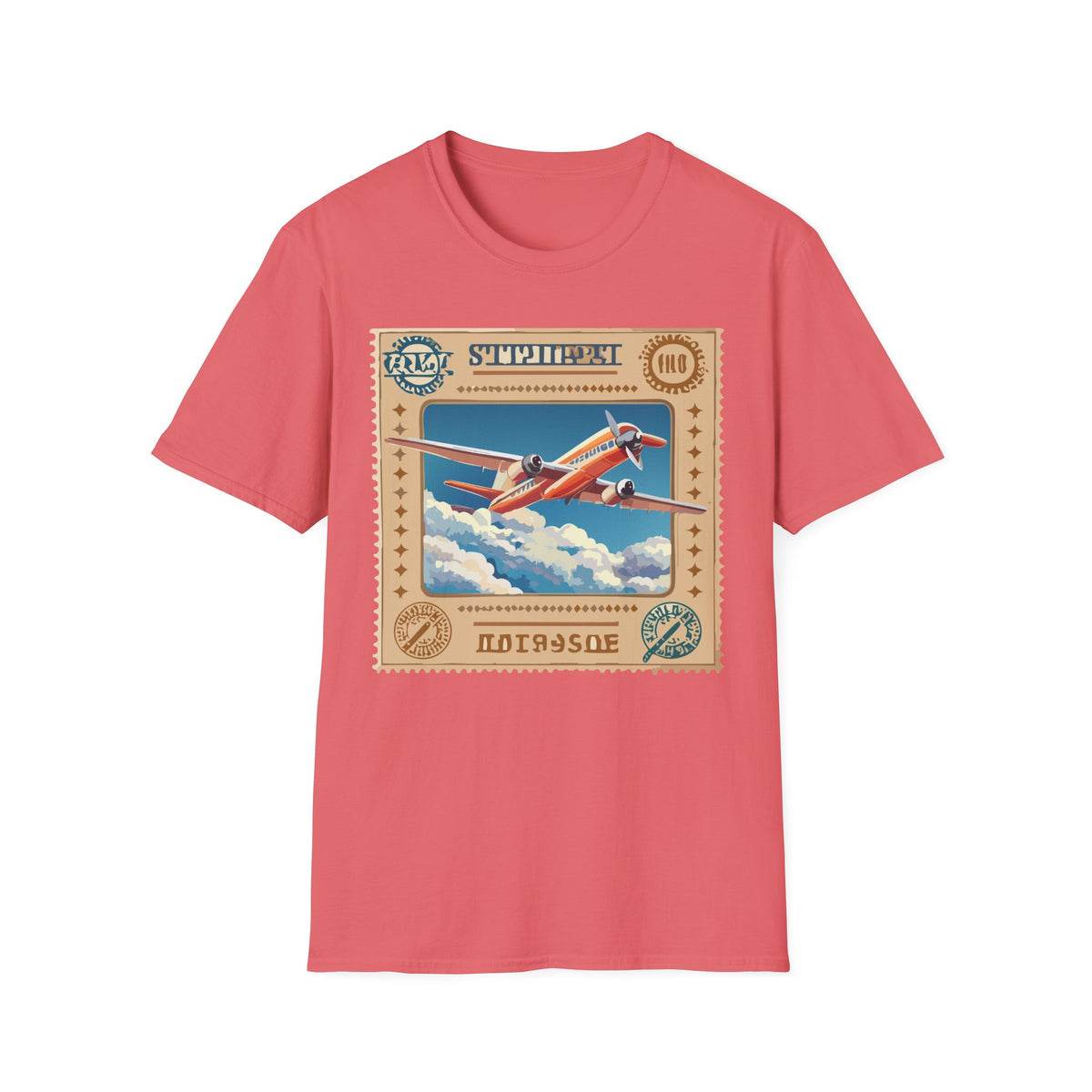 Vintage Airplane Poster T-Shirt | Retro Travel Plane Graphic