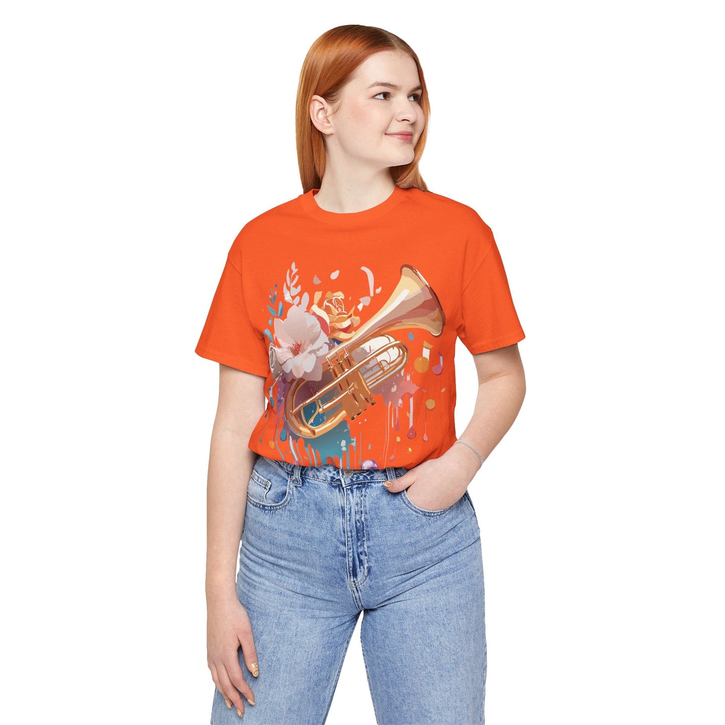 Music Graphic Unisex 100 Cotton Vintage Art with Musical Elements Tee 138