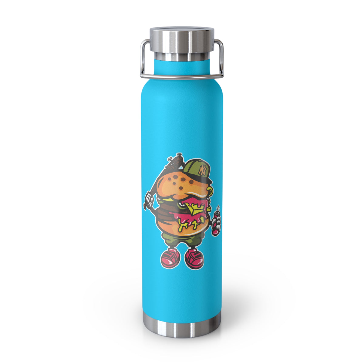22oz Copper Insulated Water Bottle with Cartoon Design - CV10