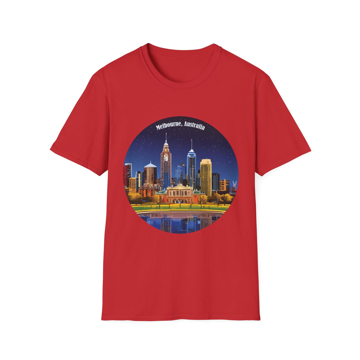 Melbourne Australia Skyline T-Shirt | City Nightscape Tee
