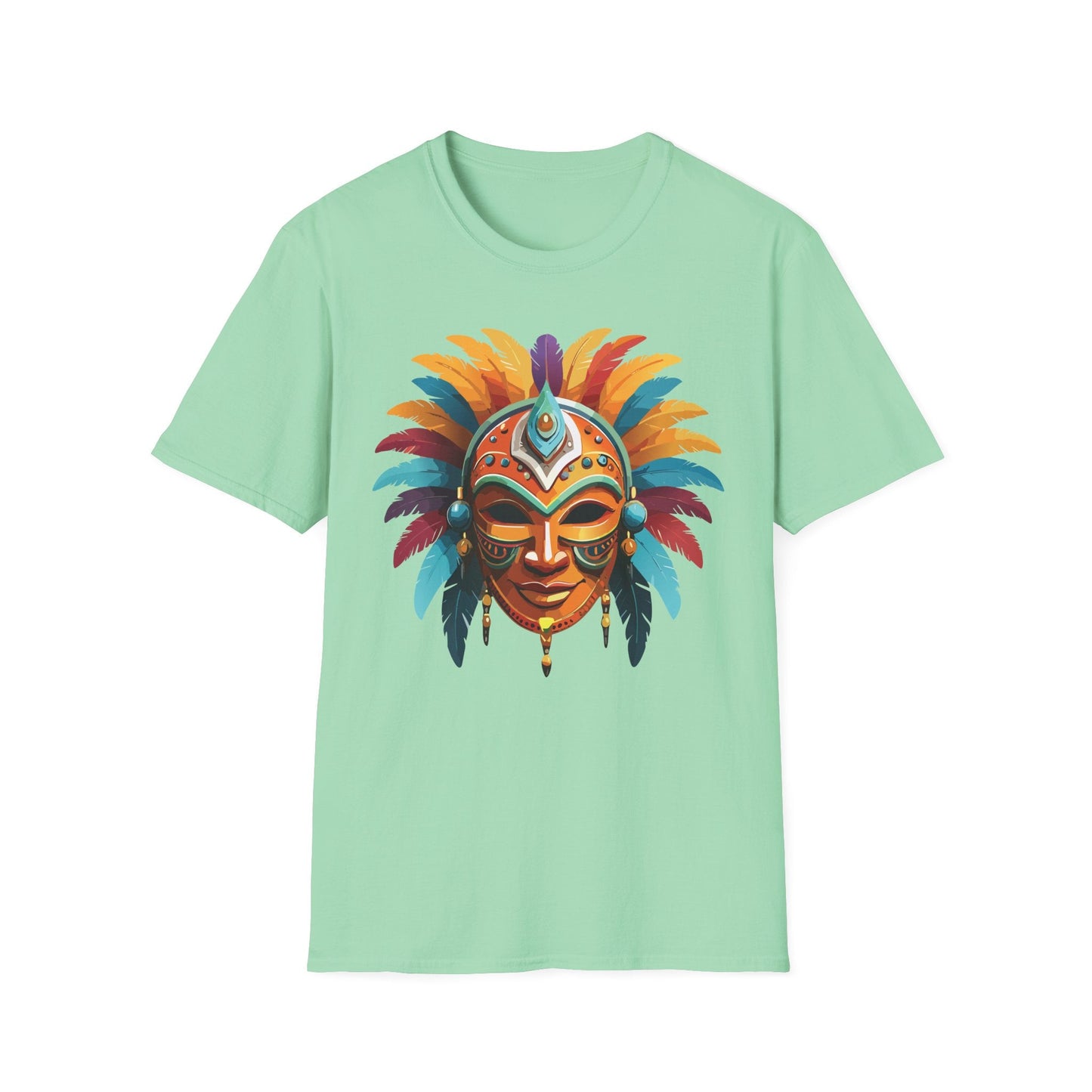 Mask Tee Shirt Unisex Softstyle 100 Percent Ring Spun Cotton Masquerade Tees For Comfort