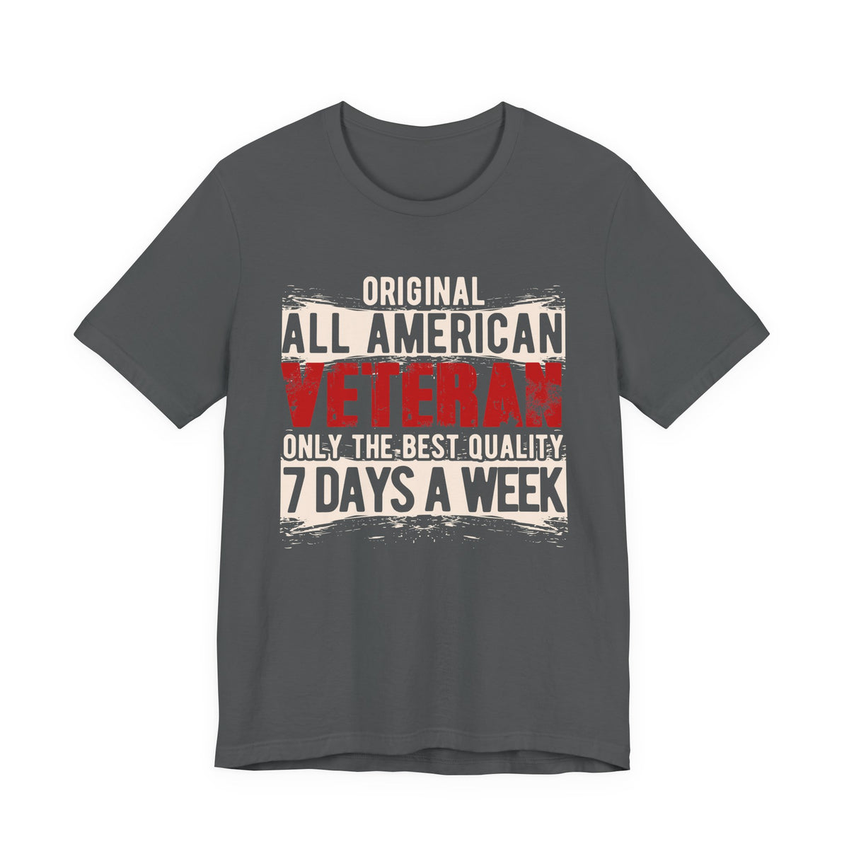 All American Veteran tee Vintage patriotic veteran Unisex Cotton T-Shirt v4