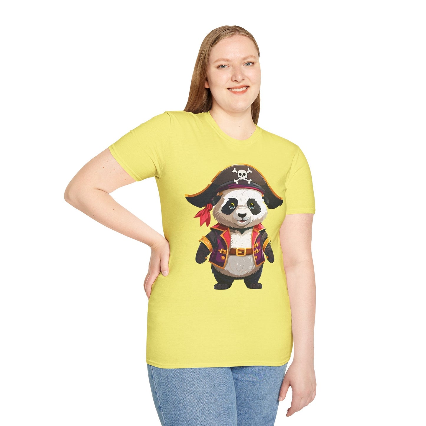 Panda Shirt Unisex Panda Tee Softstyle 64000 Gildan 100 Percent Cotton Animal Tee