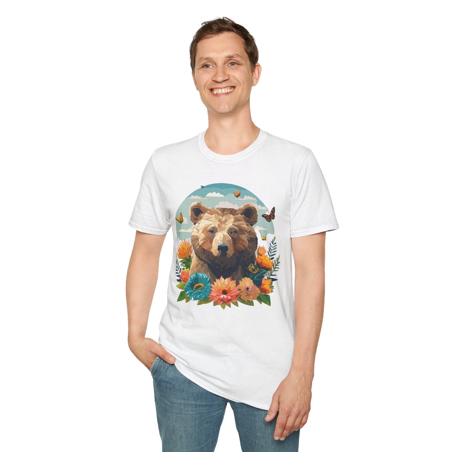 Bear T Shirt Unisex Teddy Bear Tee Softstyle 64000 One Hundred Percent Ring Spun Cotton Short Sleeve