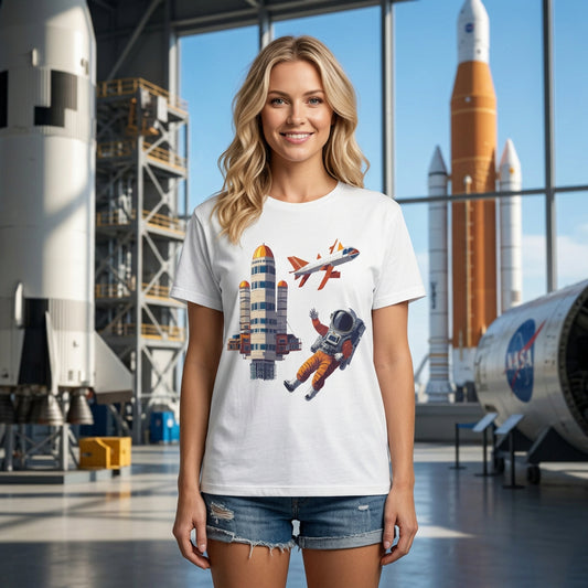 Cosmos Astronaut Graphic Tee Staple Unisex 100 Cotton Tee Shirt - CS-17