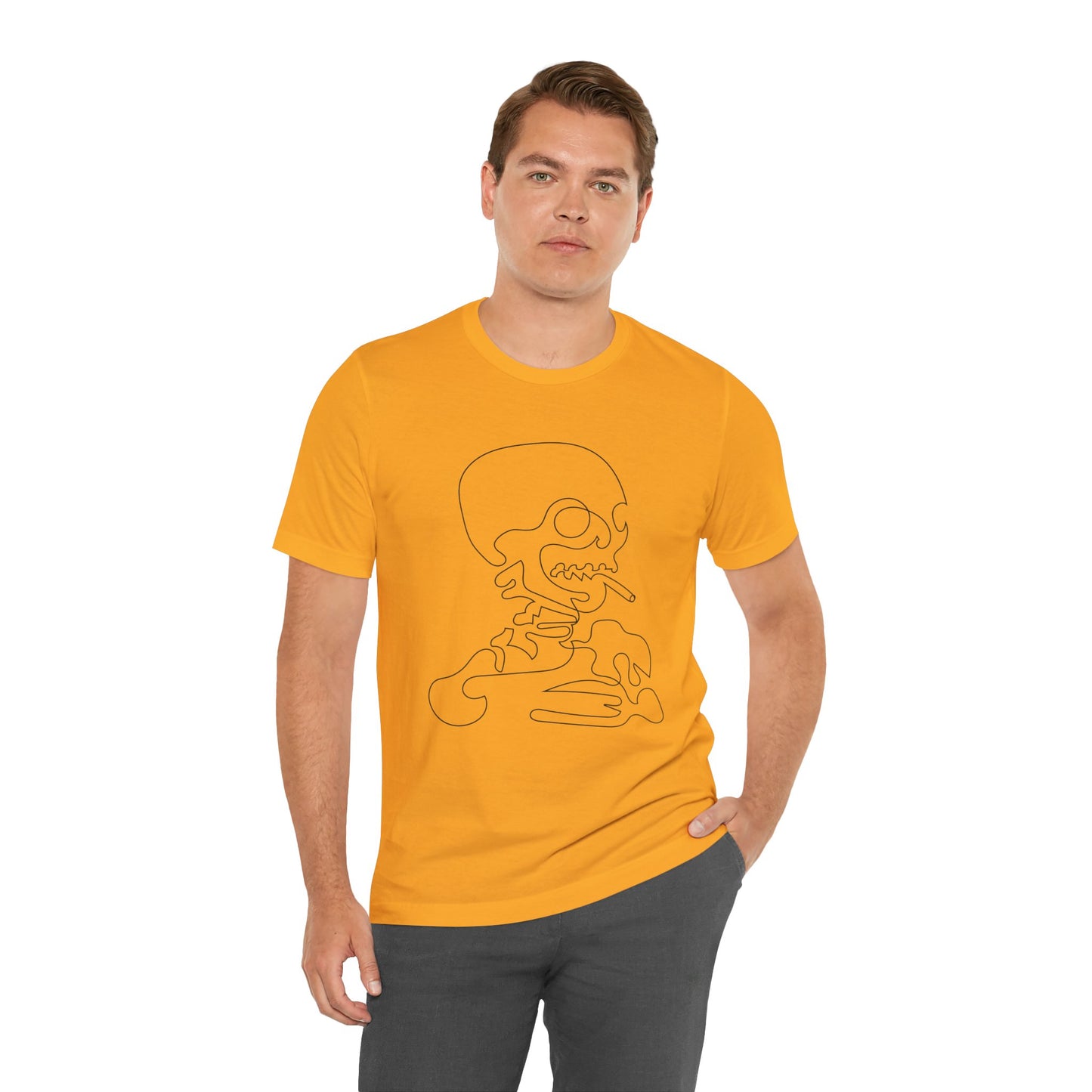 Unisex Cotton Tee Shirt with Skull