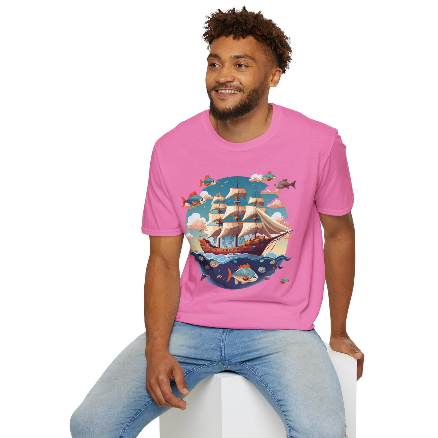Unisex Ship T Shirts Frigate Vessel Tee By Gildan 64000 Softstyle 100 Percent Ring Spun Cotton