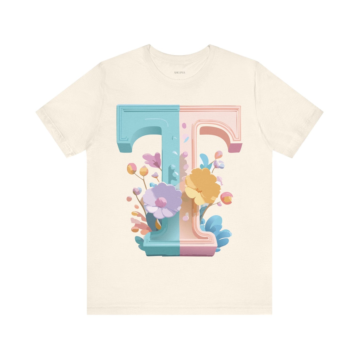 Adelpha Graphic Tee Unisex Short Sleeve Letter Shirt Featuring Vintage Inspired Artwork
