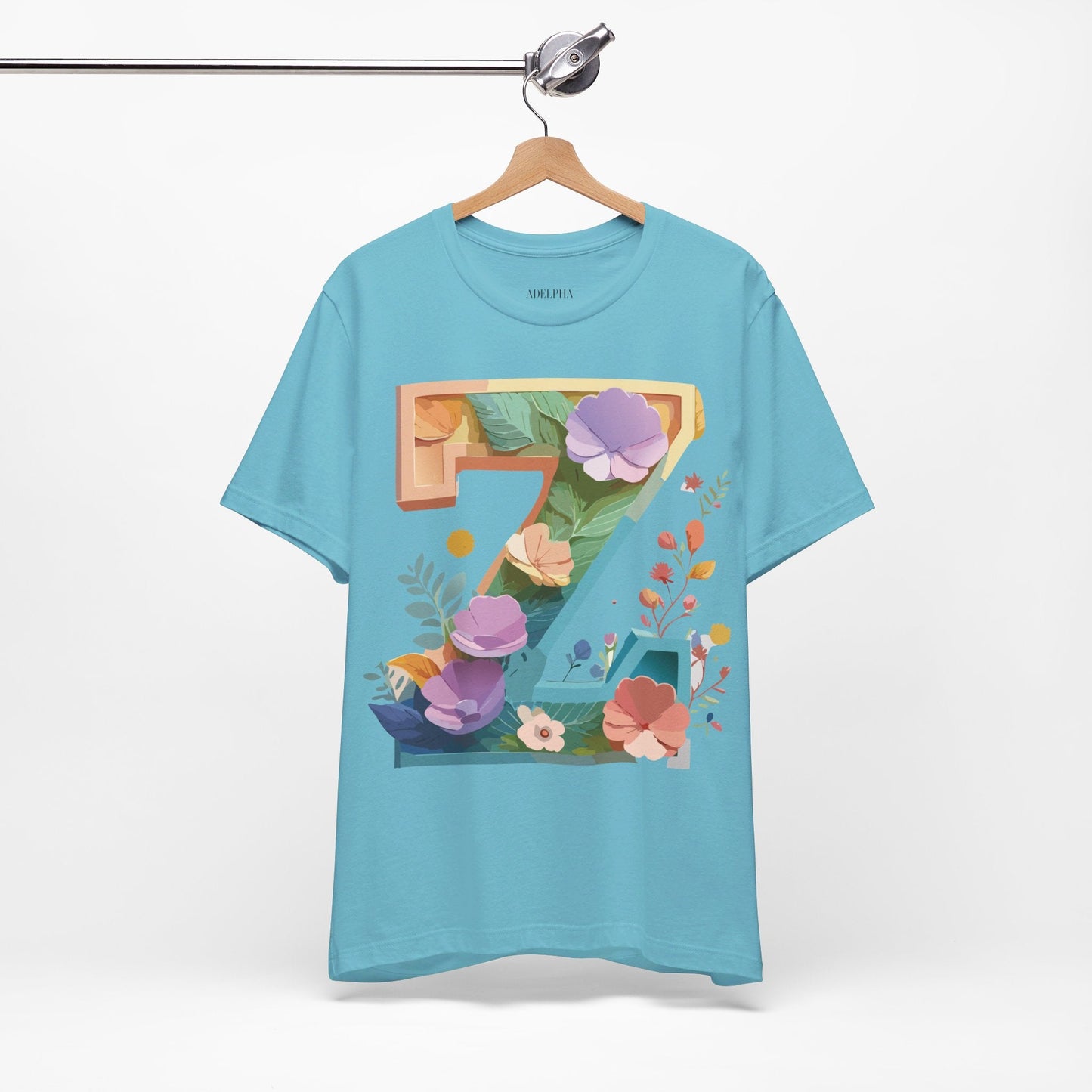 Unisex Letter Z Graphic Tee  Vintage Inspired Art Short Sleeve