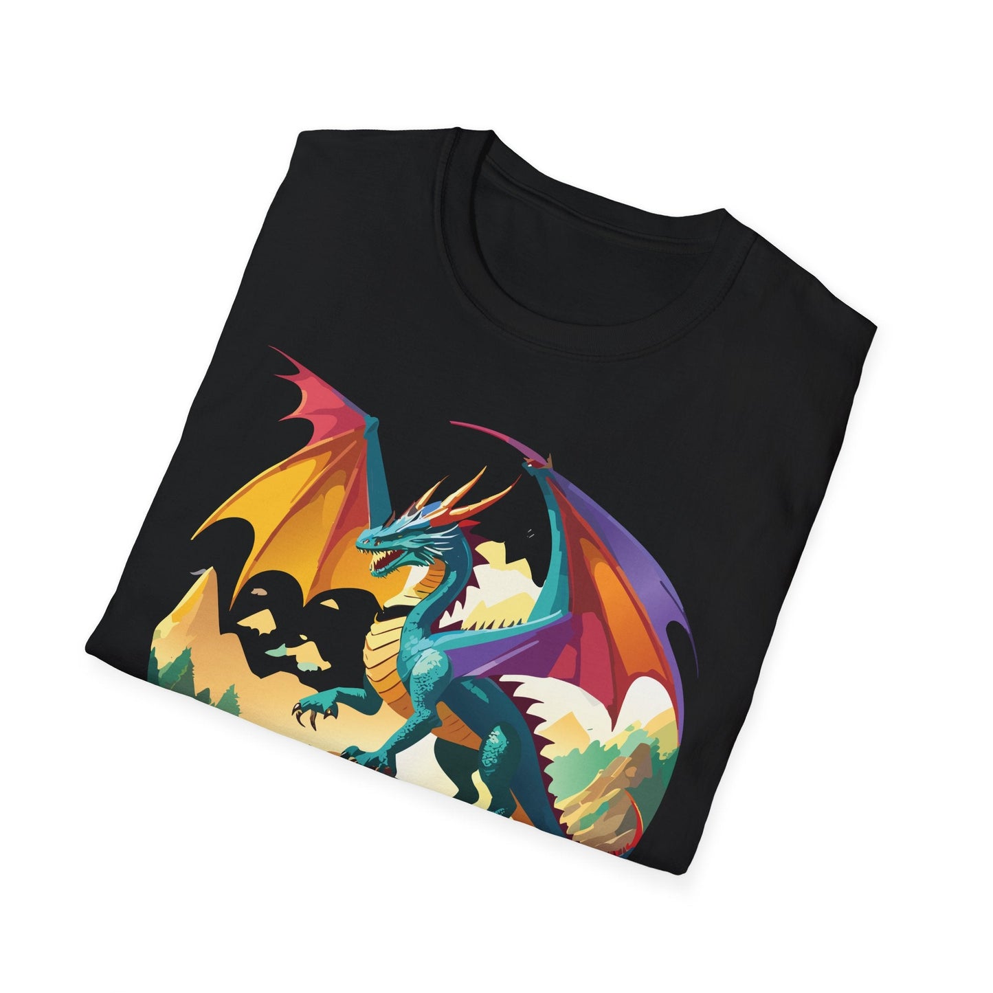 Dragon T Shirt Unisex Dragon Shirt Animal Design Softstyle Tee 100 Percent Cotton