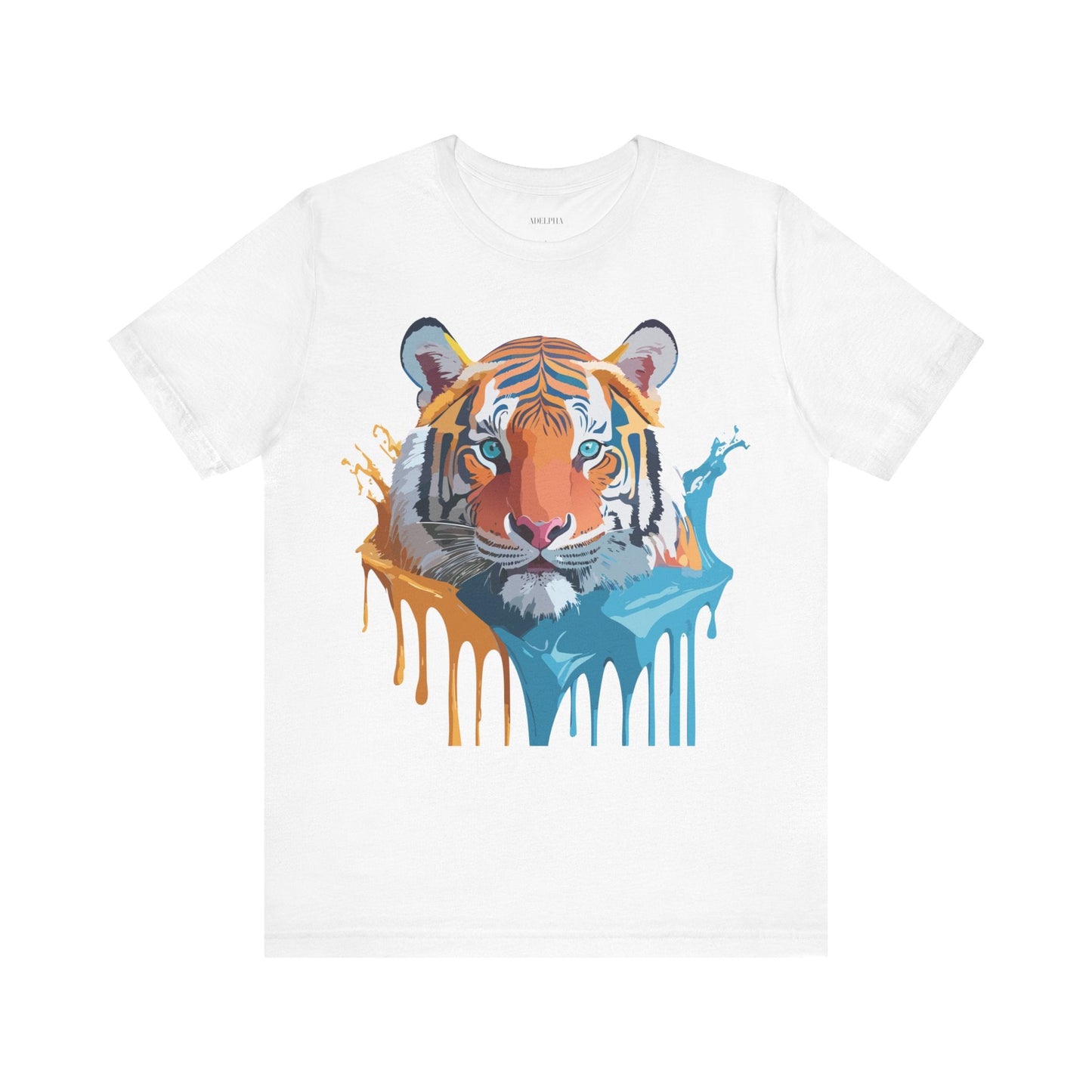 Tiger Graphic Tee Adelpha Unisex Short Sleeve Vintage Inspired Shirt For Casual Wear