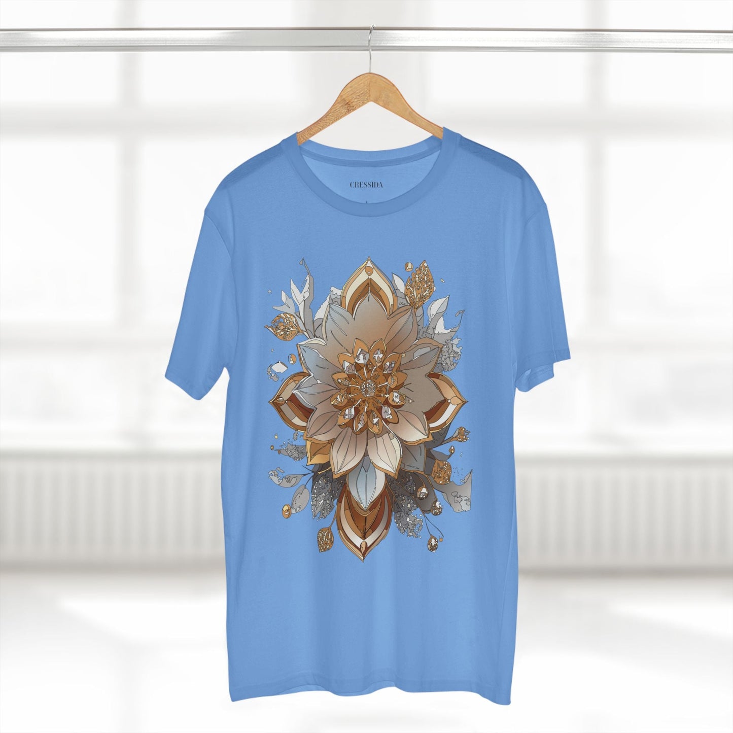 Floral Graphic T-Shirt Unisex 100 Cotton Art Design with Antique Flowers Tee 2