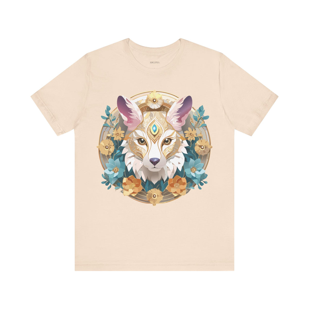 Medallion Graphic Unisex Cotton Bella+Canvas Tee with Art Design d30