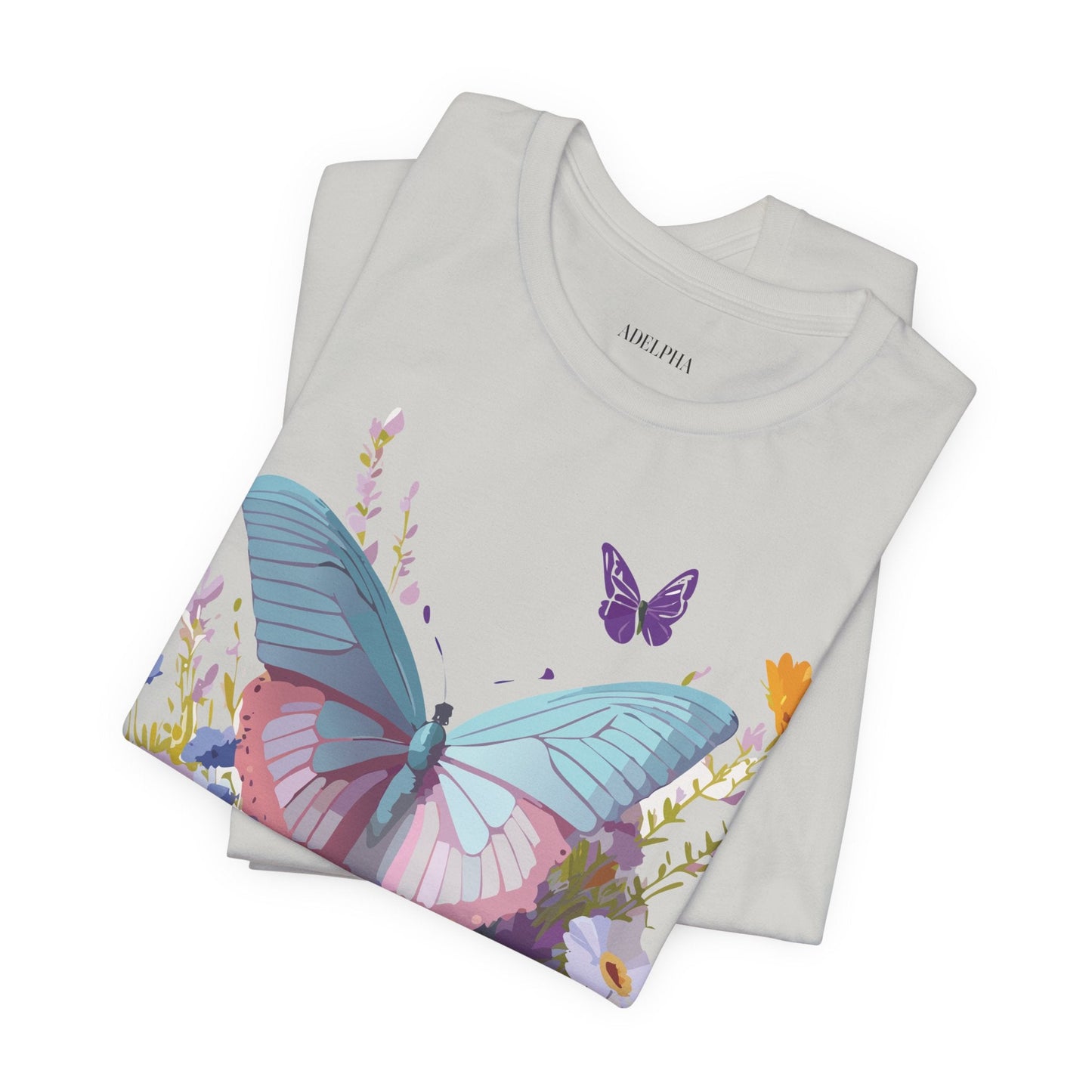 Butterfly Graphic Tee Unisex Short Sleeve Jersey Vintage Artwork Adelpha