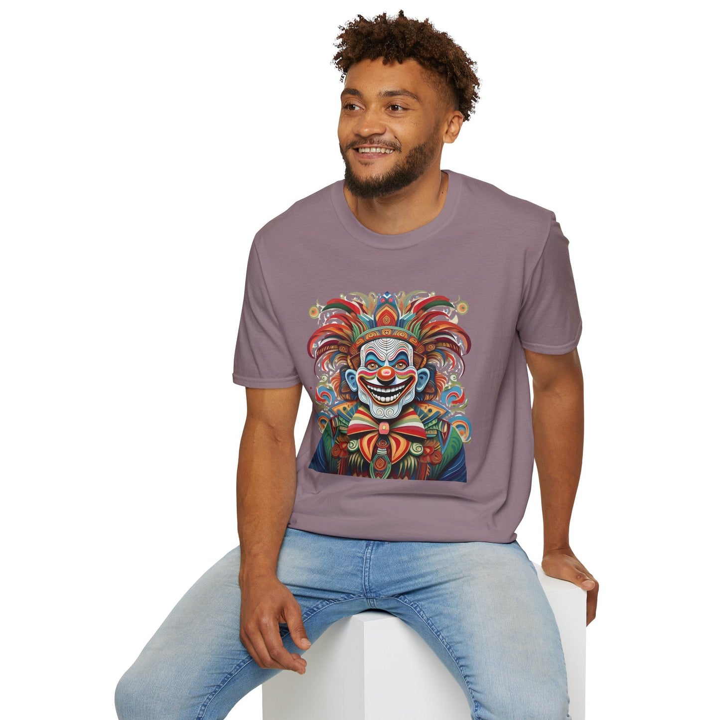 Clown Shirt Unisex Tee Funny Man Circus Shirt Scary Man Tee Gildan Softstyle 64000