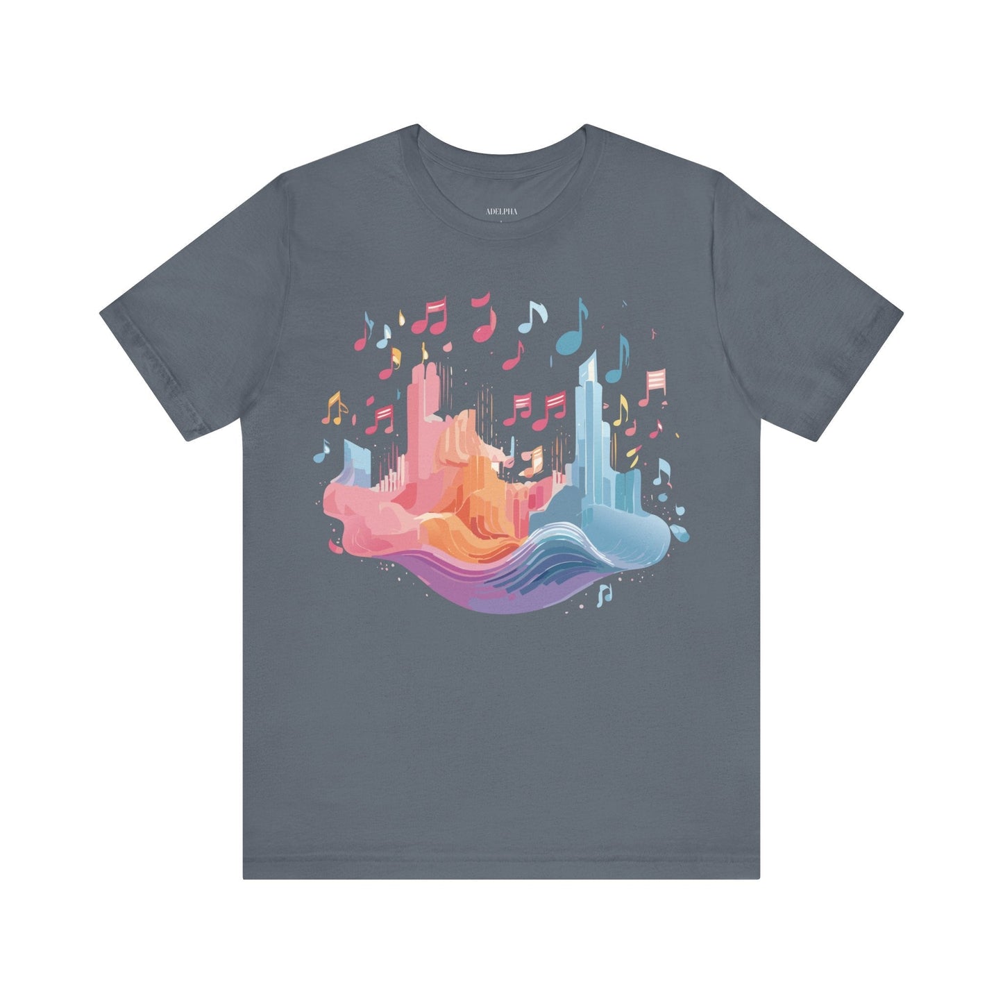 Music Graphic Unisex 100 Cotton Vintage Art with Musical Elements Tee 23