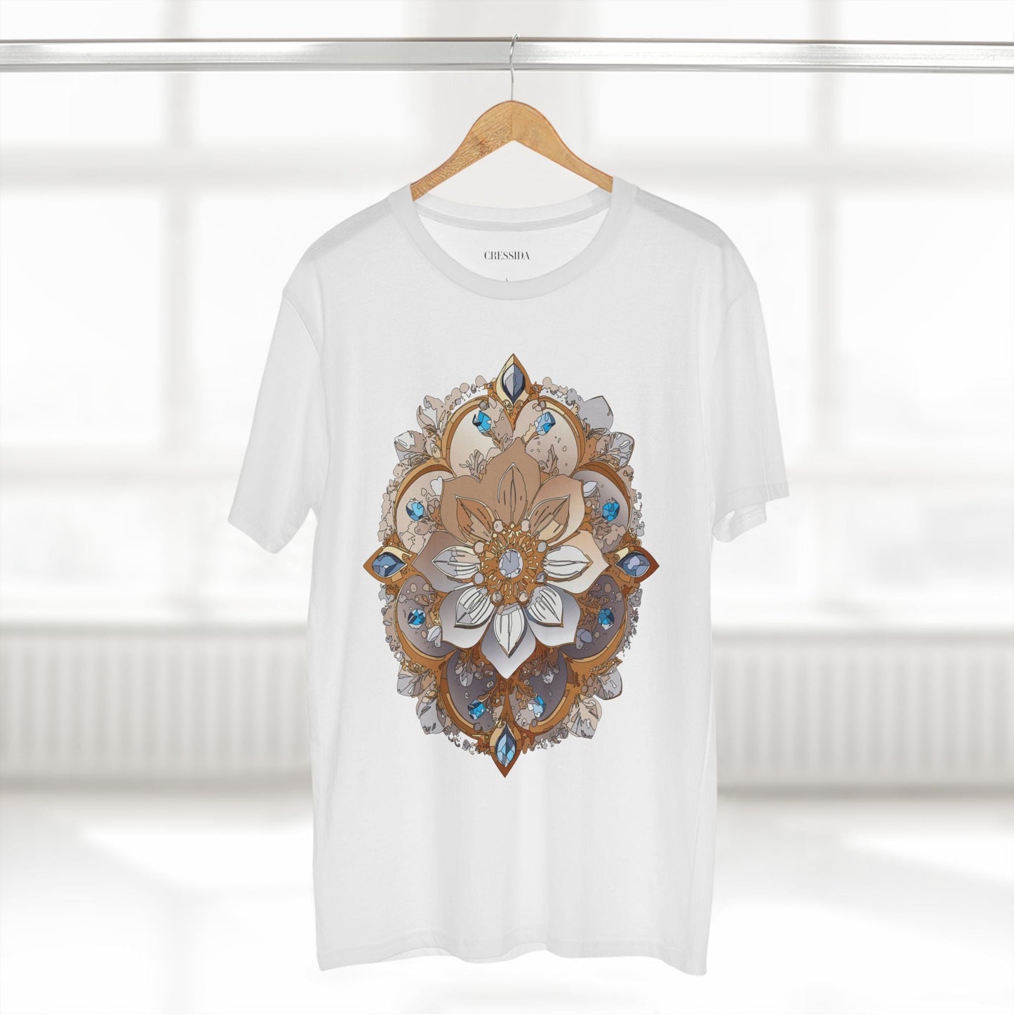 Floral Graphic T-Shirt Unisex 100 Cotton Art Design with Antique Flowers Tee 20